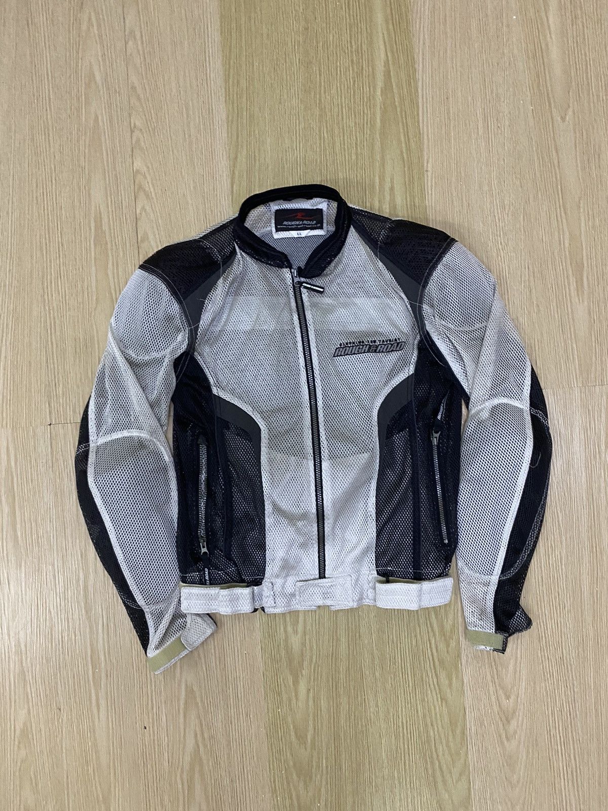 Japanese Brand Rough & Road paded mesh biker jacket Size US L / EU 52-54 / 3 - 1 Thumbnail