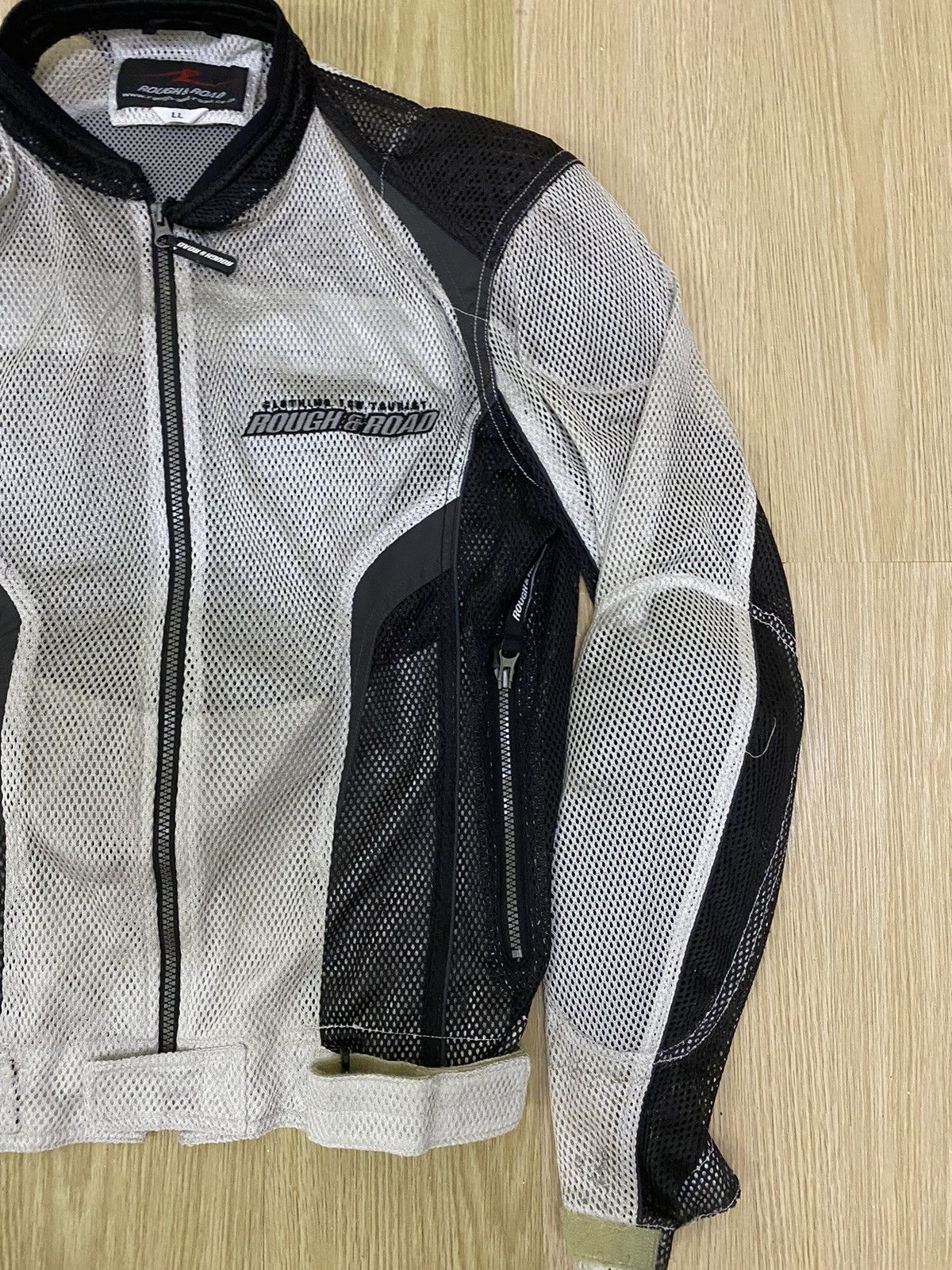 Japanese Brand Rough & Road paded mesh biker jacket Size US L / EU 52-54 / 3 - 4 Thumbnail