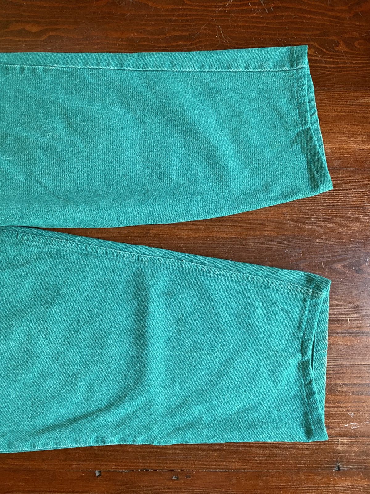 Vintage Vintage 90s Corniche Acid Wash Turquoise Denim Jeans 39x29.5 Size US 39 - 2 Thumbnail