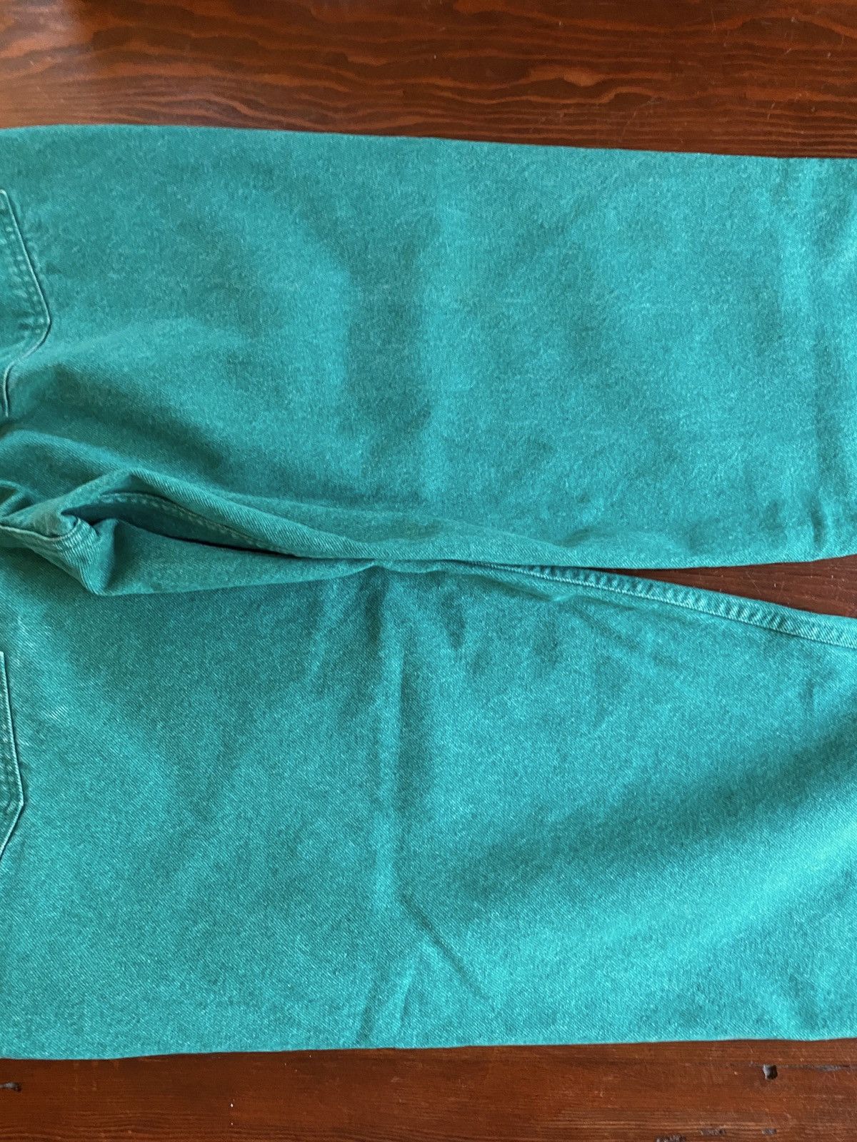 Vintage Vintage 90s Corniche Acid Wash Turquoise Denim Jeans 39x29.5 Size US 39 - 13 Thumbnail