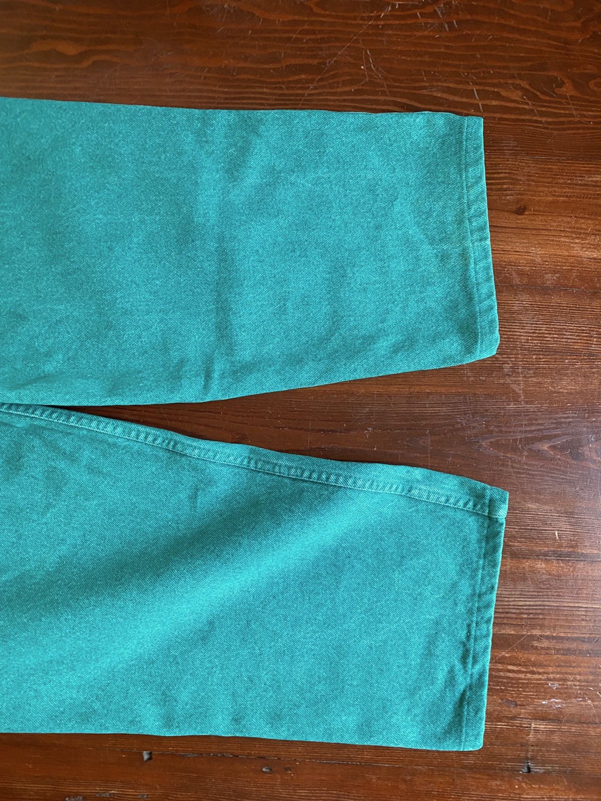 Vintage Vintage 90s Corniche Acid Wash Turquoise Denim Jeans 39x29.5 Size US 39 - 12 Thumbnail