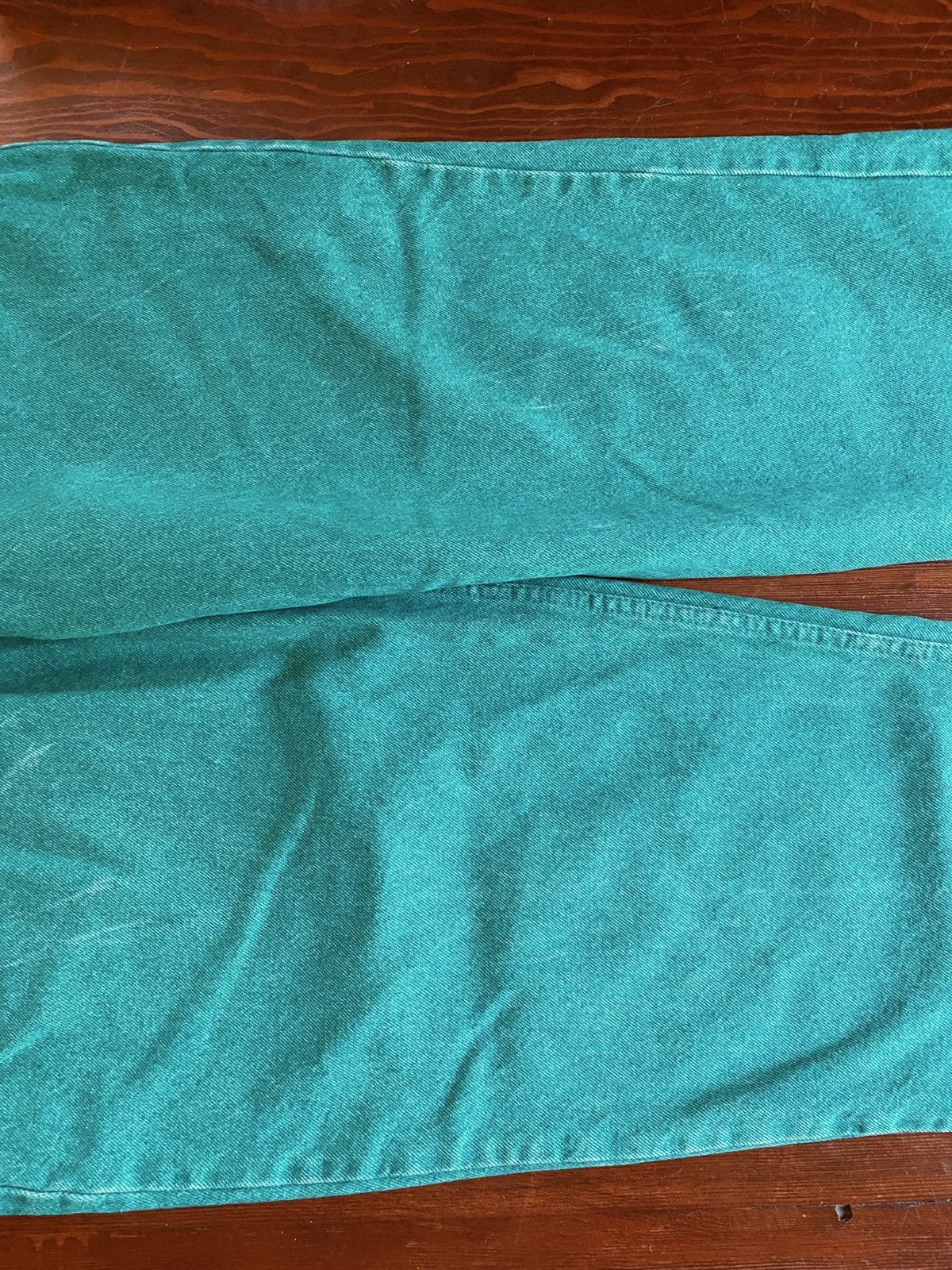 Vintage Vintage 90s Corniche Acid Wash Turquoise Denim Jeans 39x29.5 Size US 39 - 3 Thumbnail
