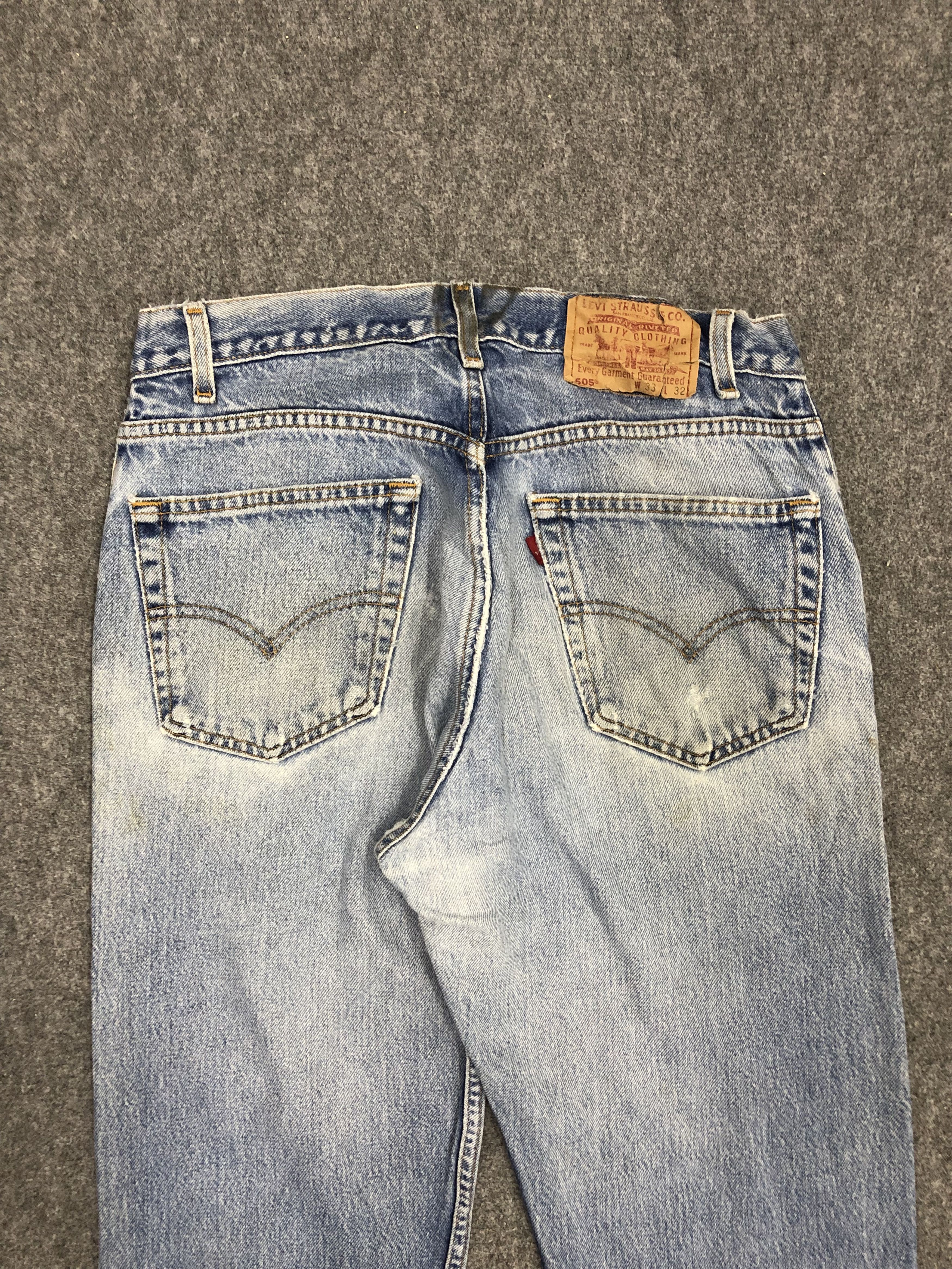 Levi's Vintage 90s Levis 505 Light Wash Denim DP1144 Size US 32 / EU 48 - 4 Thumbnail