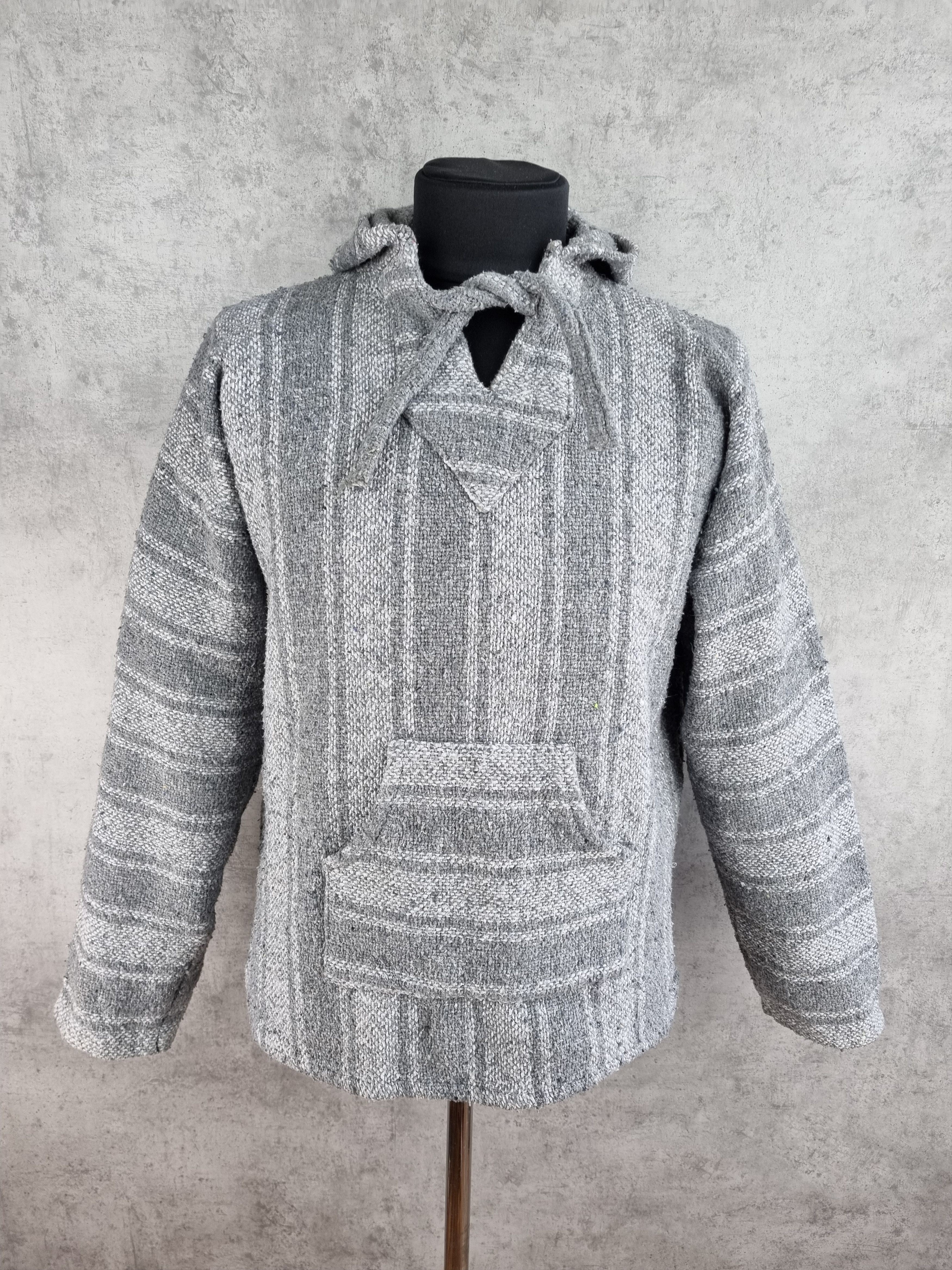 Native Rare 80s Knitted Native Hippie Hooded Shirt Surf Hoodie Size US M / EU 48-50 / 2 - 2 Thumbnail
