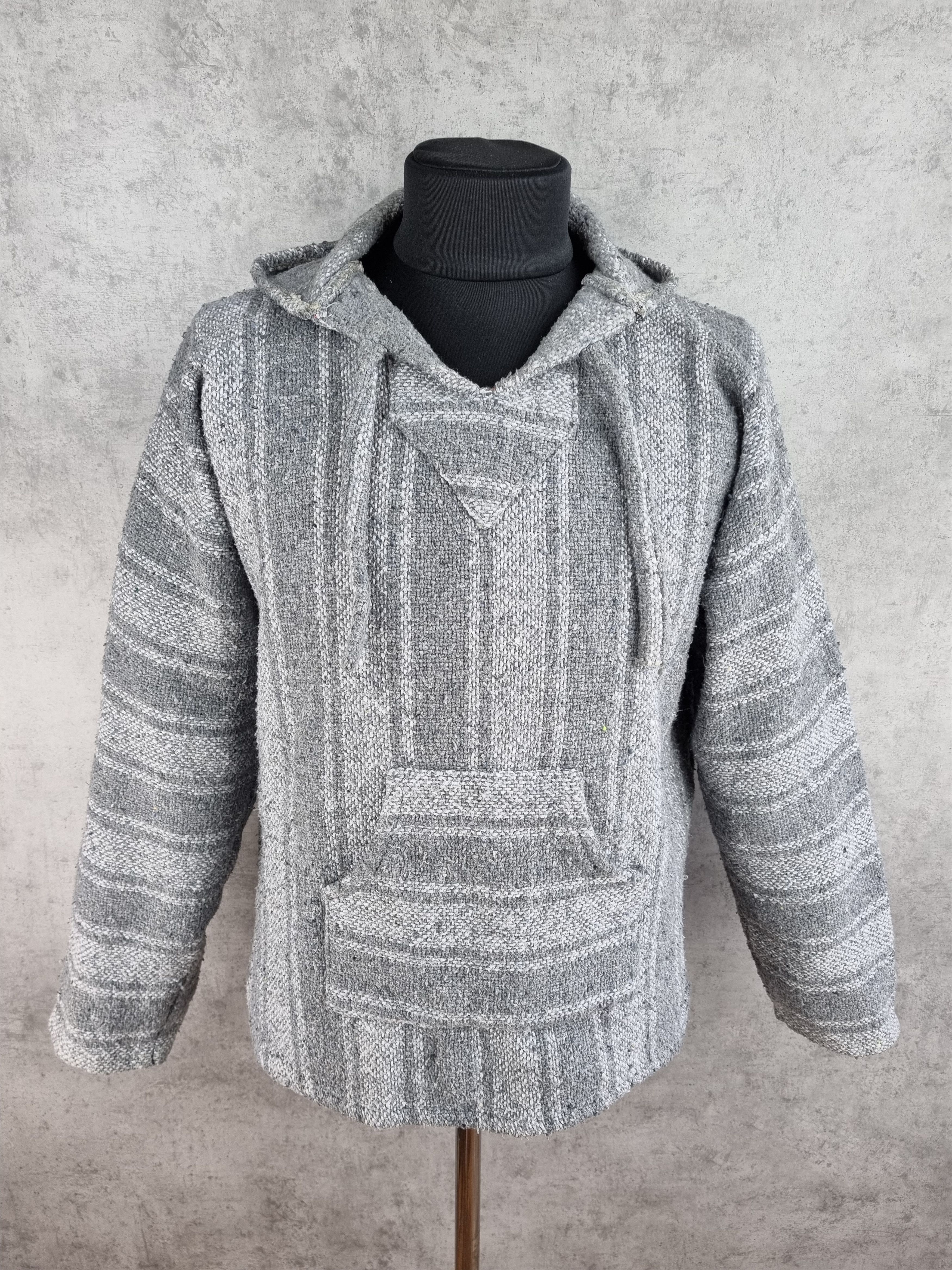Native Rare 80s Knitted Native Hippie Hooded Shirt Surf Hoodie Size US M / EU 48-50 / 2 - 13 Thumbnail