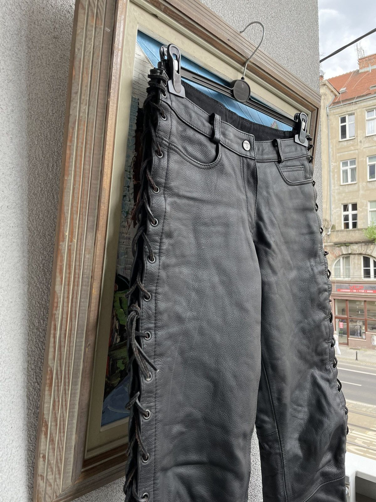 Genuine Real Leather Highway 1 Pant Vintage Rock Punk Racing