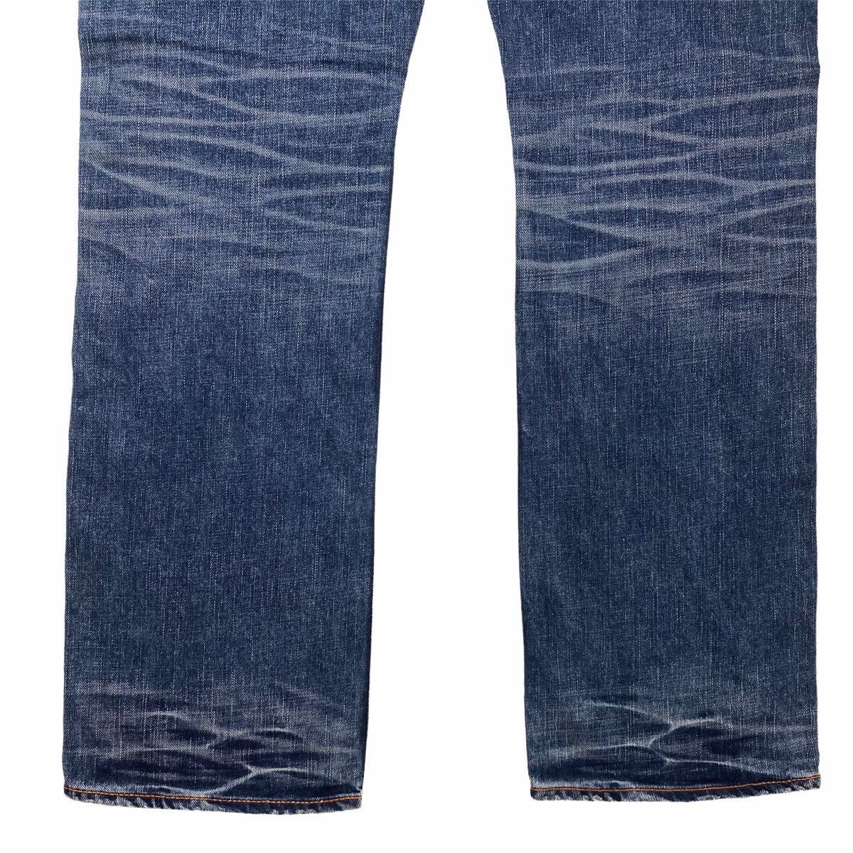 Japanese Brand 2000s Swagger - Dollar Patch Crash Denim Size US 34 / EU 50 - 12 Thumbnail