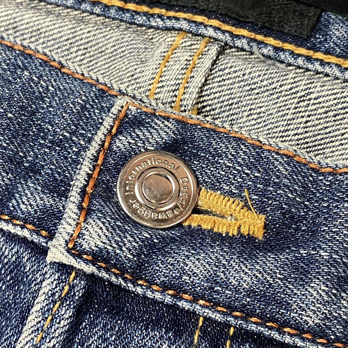 Japanese Brand 2000s Swagger - Dollar Patch Crash Denim Size US 34 / EU 50 - 14 Thumbnail