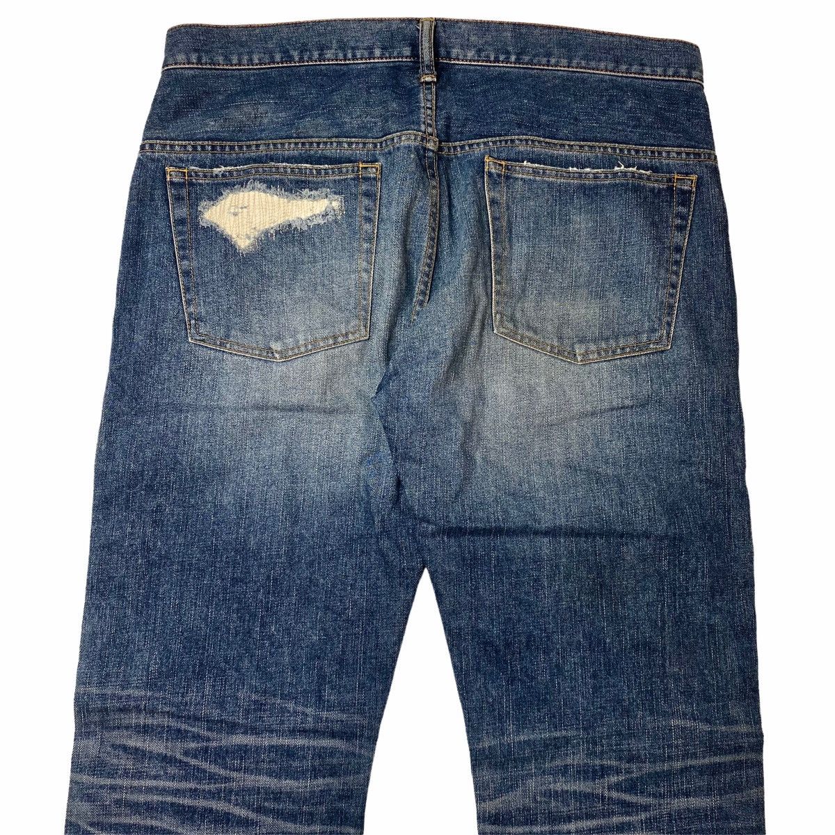 Japanese Brand 2000s Swagger - Dollar Patch Crash Denim Size US 34 / EU 50 - 11 Thumbnail