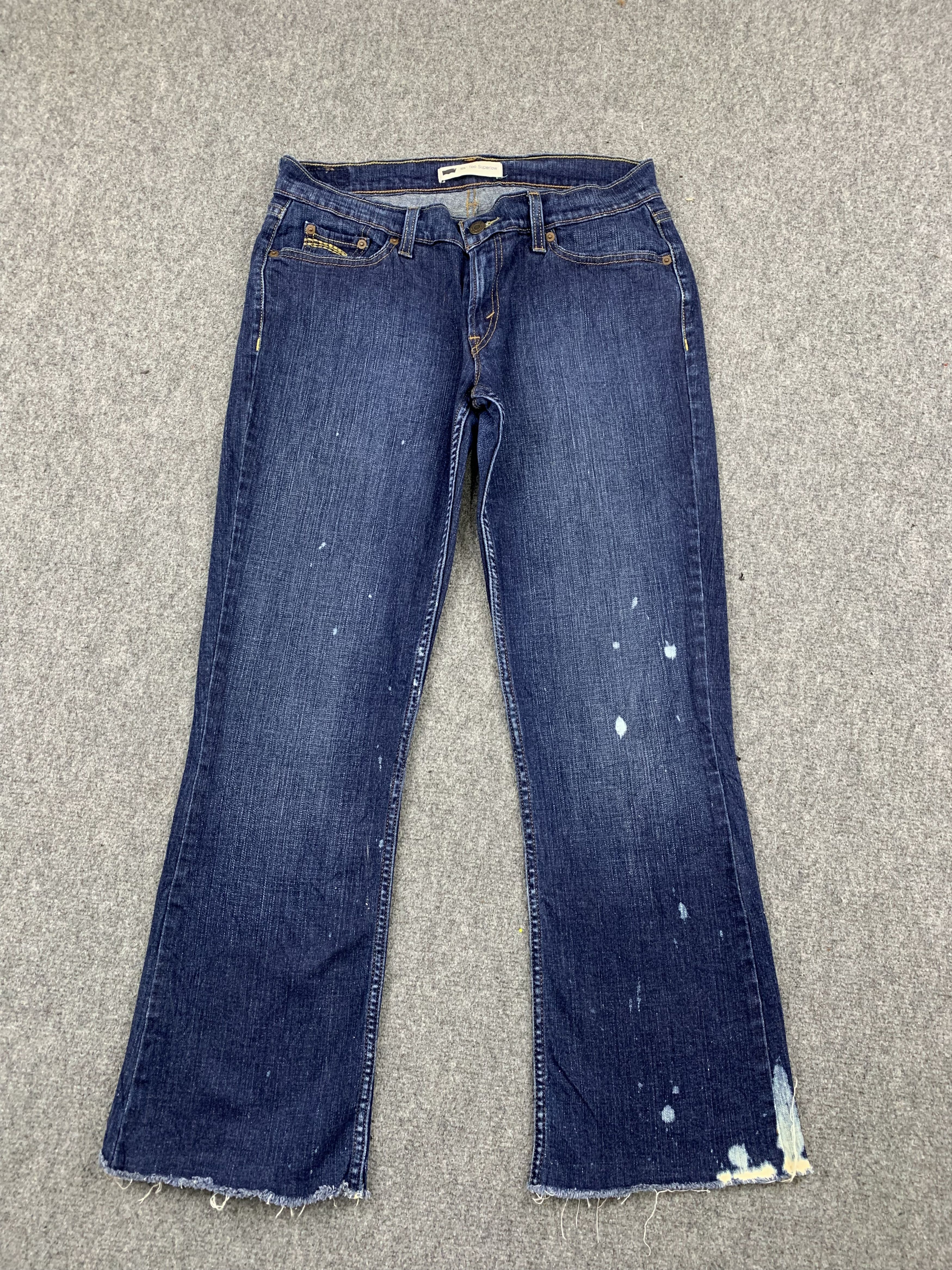 image of Levis 524 Flared Bootcut Jeans in Blue Denim, Men's (Size 32)