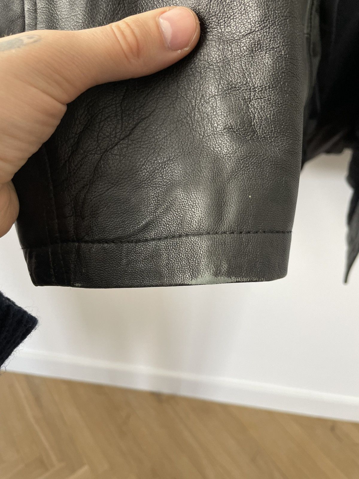 Leather Vintage Genuine Real Leather Jacket Coat Cloak Hype Rare Size US L / EU 52-54 / 3 - 7 Thumbnail