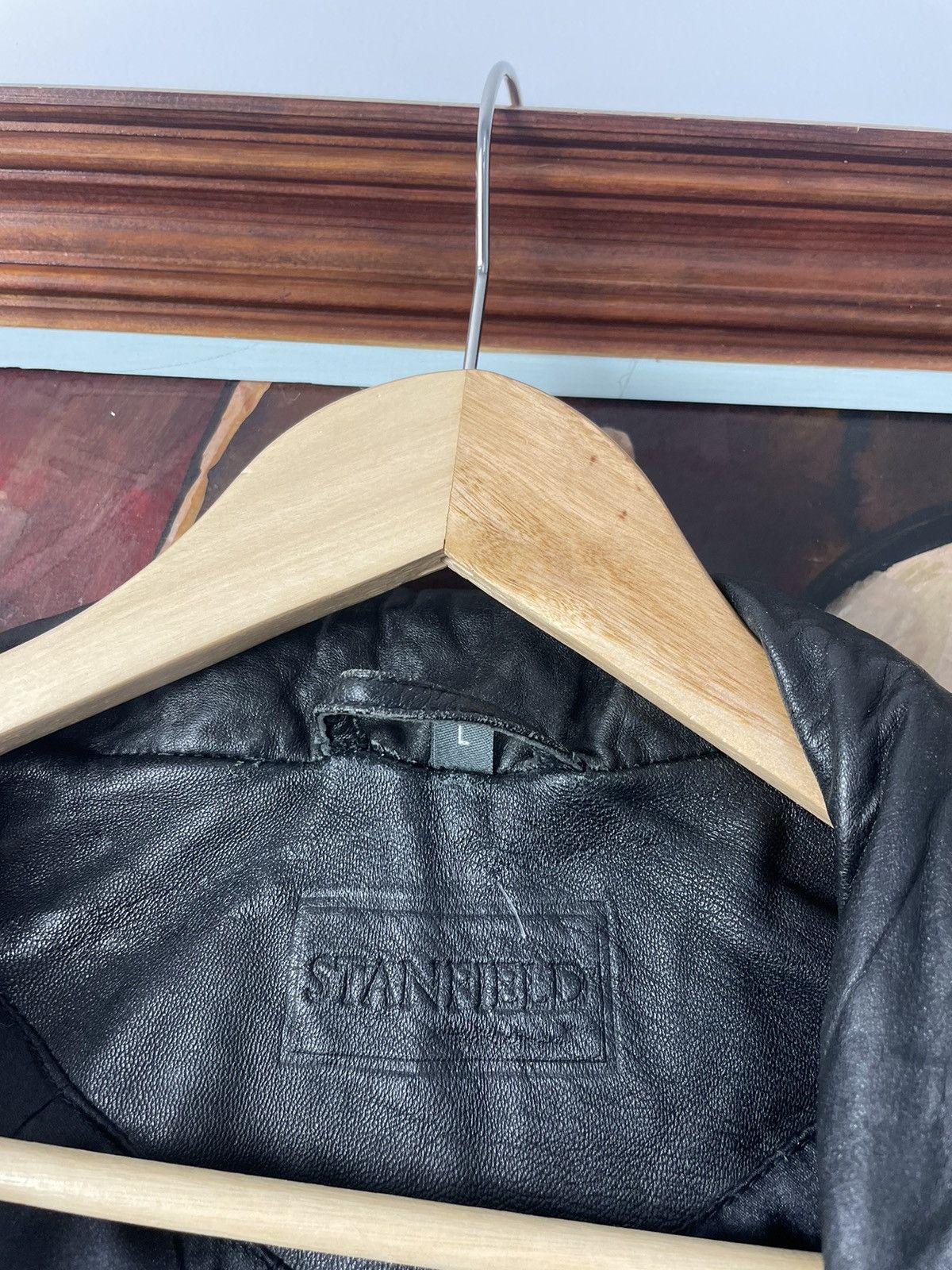Leather Vintage Genuine Real Leather Jacket Coat Cloak Hype Rare Size US L / EU 52-54 / 3 - 5 Thumbnail
