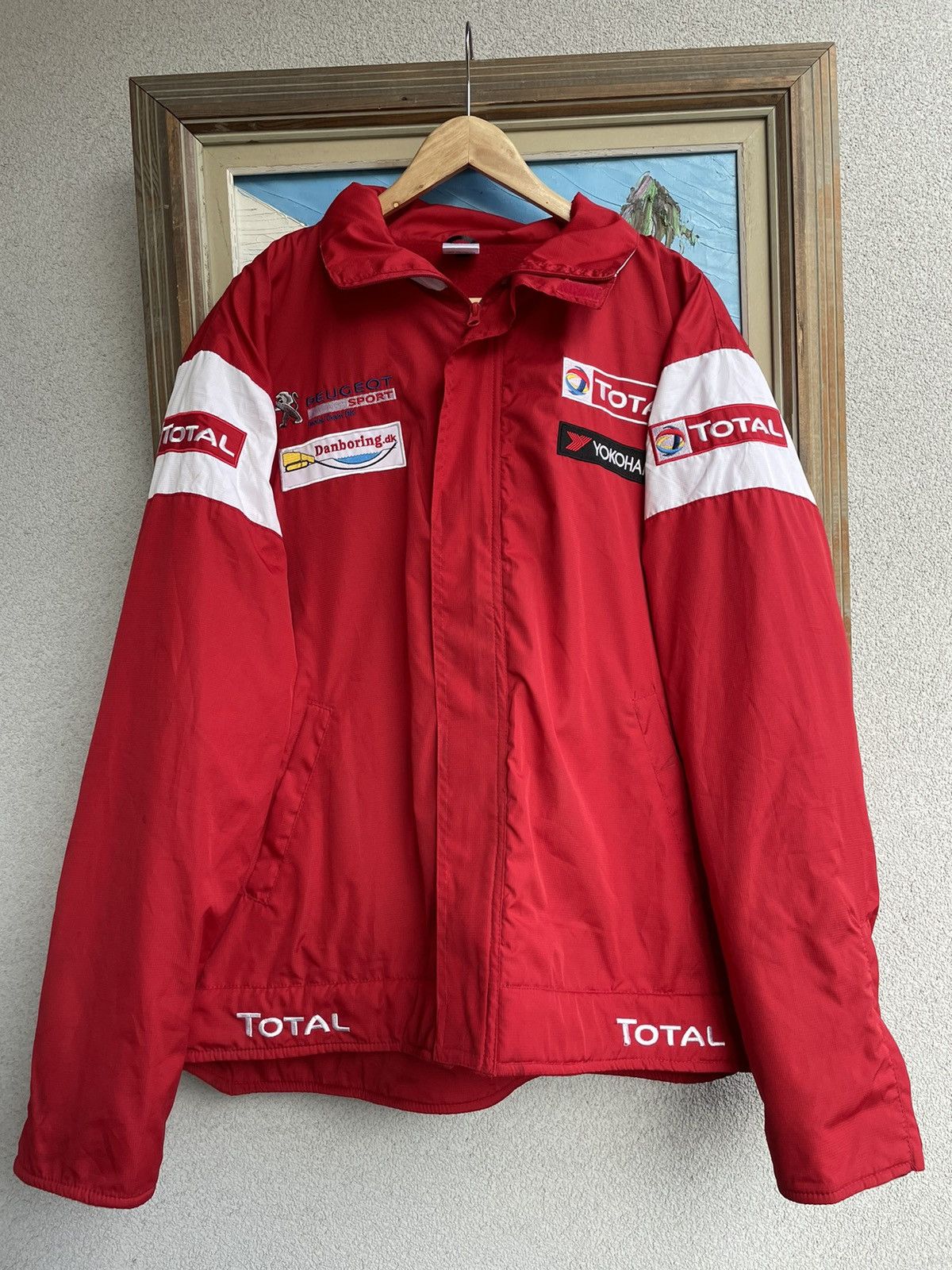 image of Vintage Y2K Hype Racing Jacket Peugeot Sport Red Streetwear, Men's (Size XL)