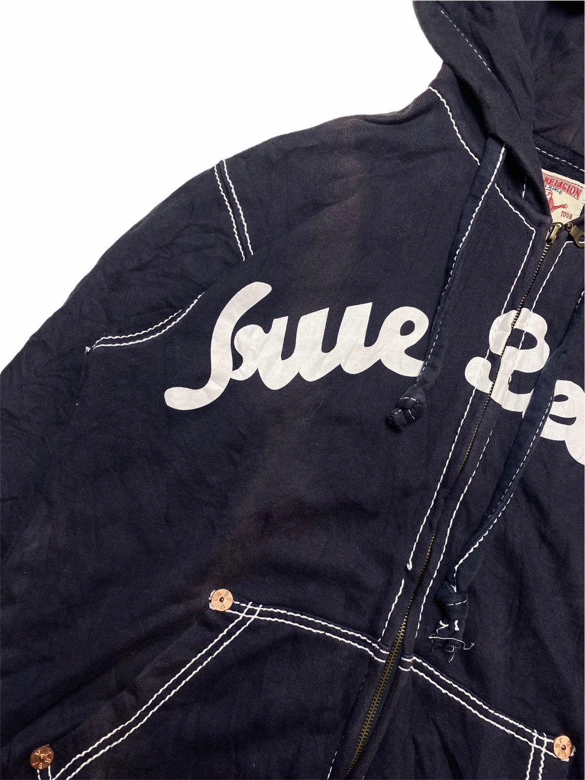 True Religion 2000s True Religion - OG Contrast Stitching Zip Hoodie Size US L / EU 52-54 / 3 - 5 Thumbnail