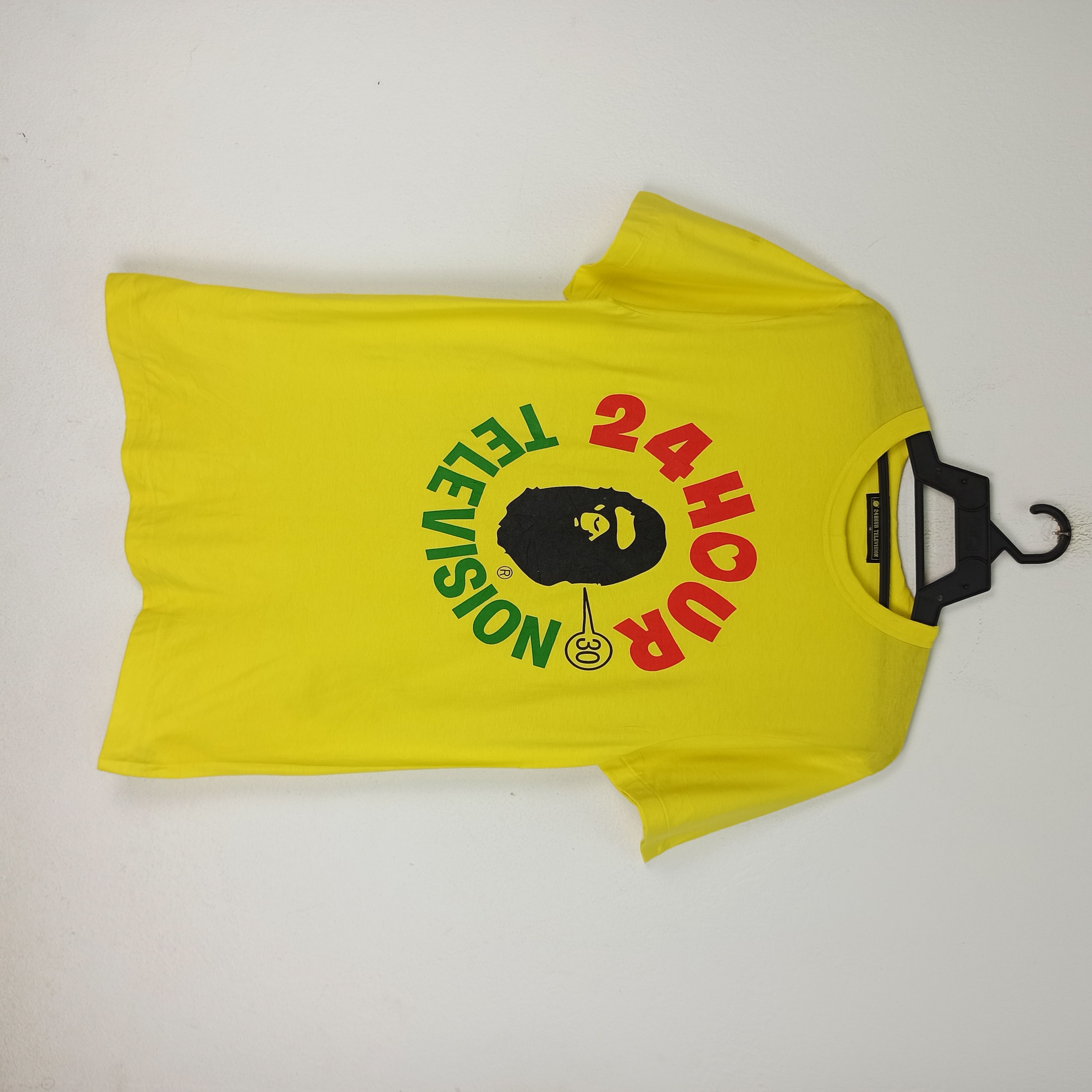image of Bape X 24 Hour Television Tee in Yellow, Men's (Size Medium)