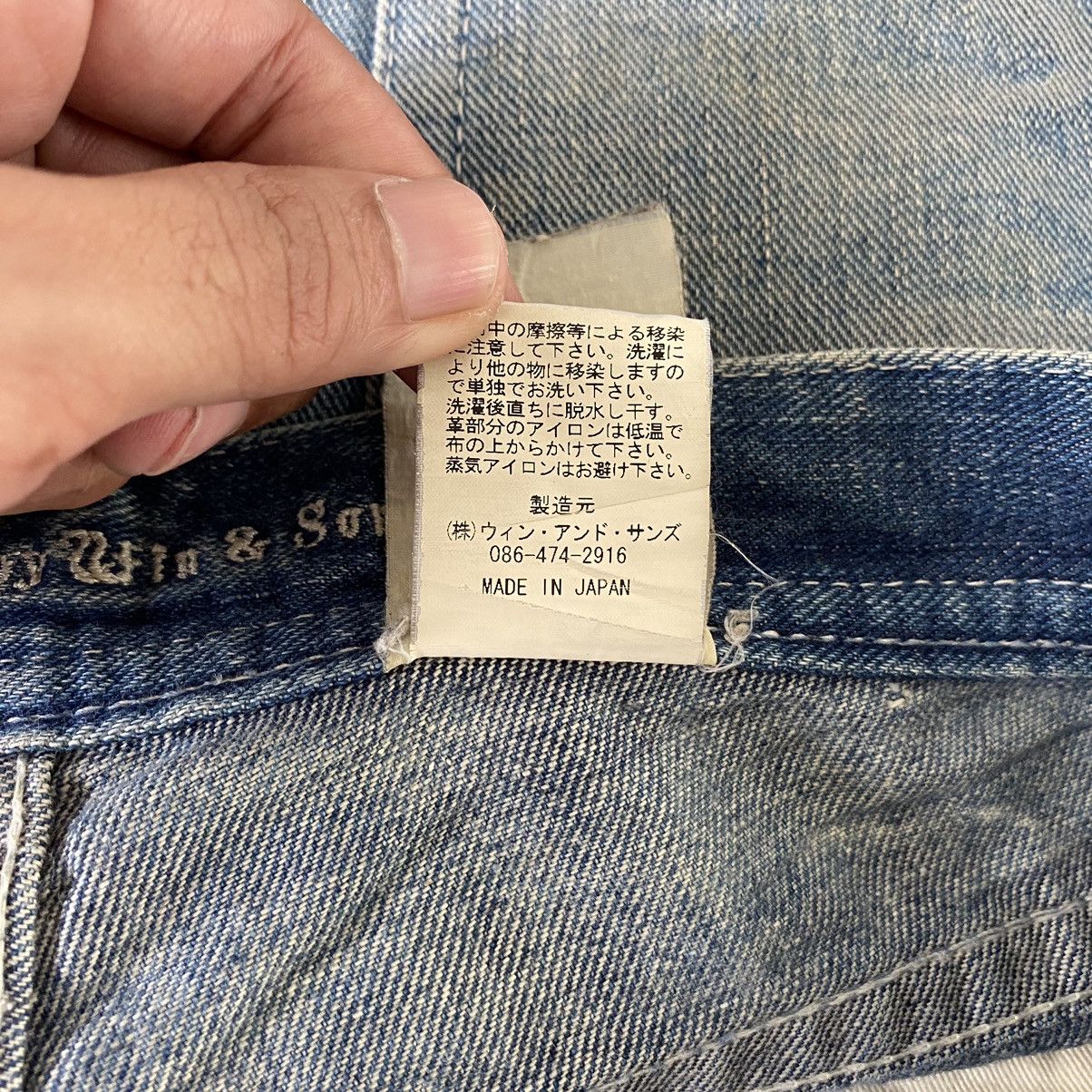 Vintage Ufin & Sons Made In Japan Faded Blue Distressed Flared Jeans Size US 31 - 17 Thumbnail