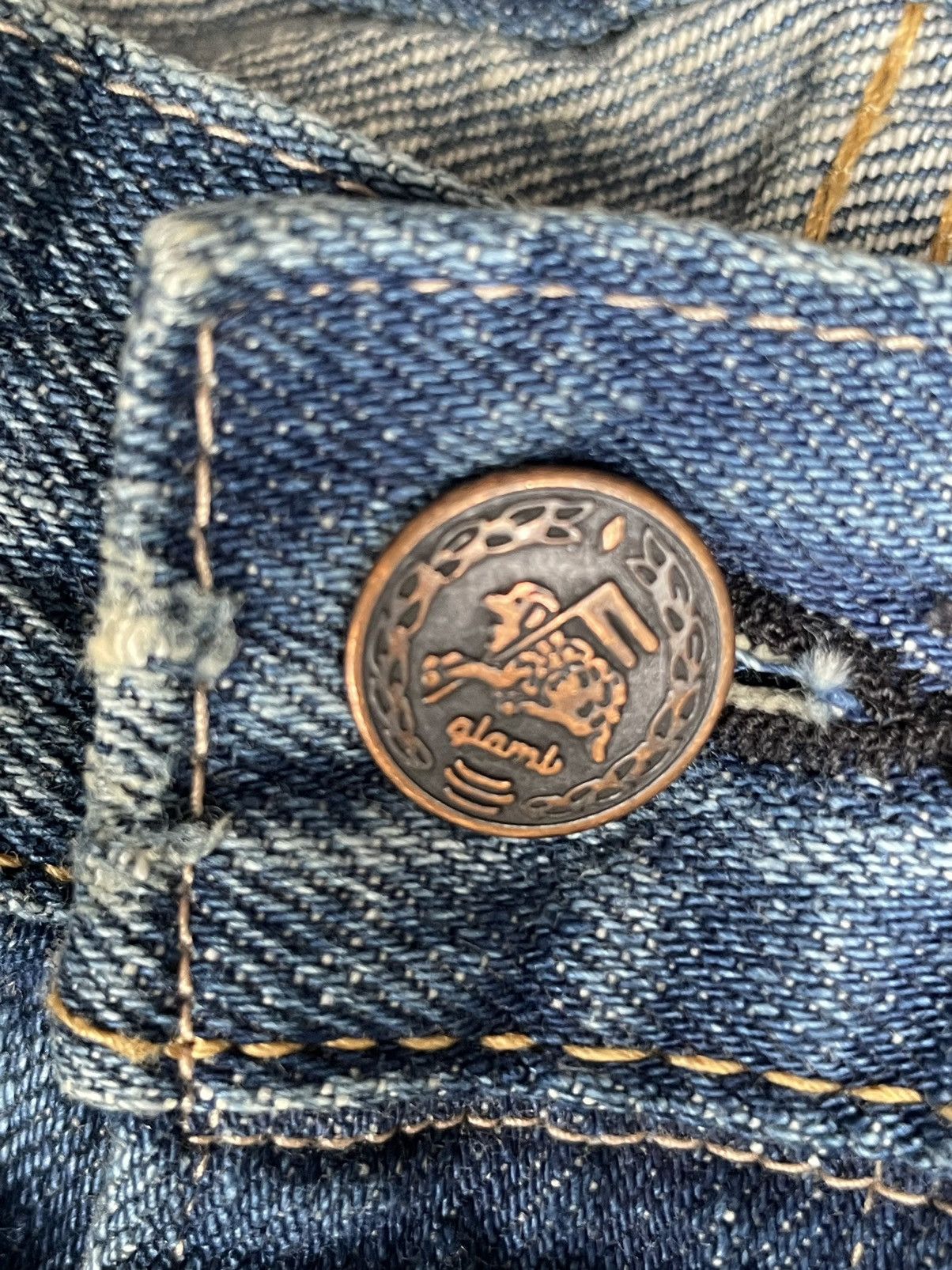 Japanese Brand Glamb Japan Selvedge Aging Distressed Rework Denim Size US 32 / EU 48 - 25 Thumbnail