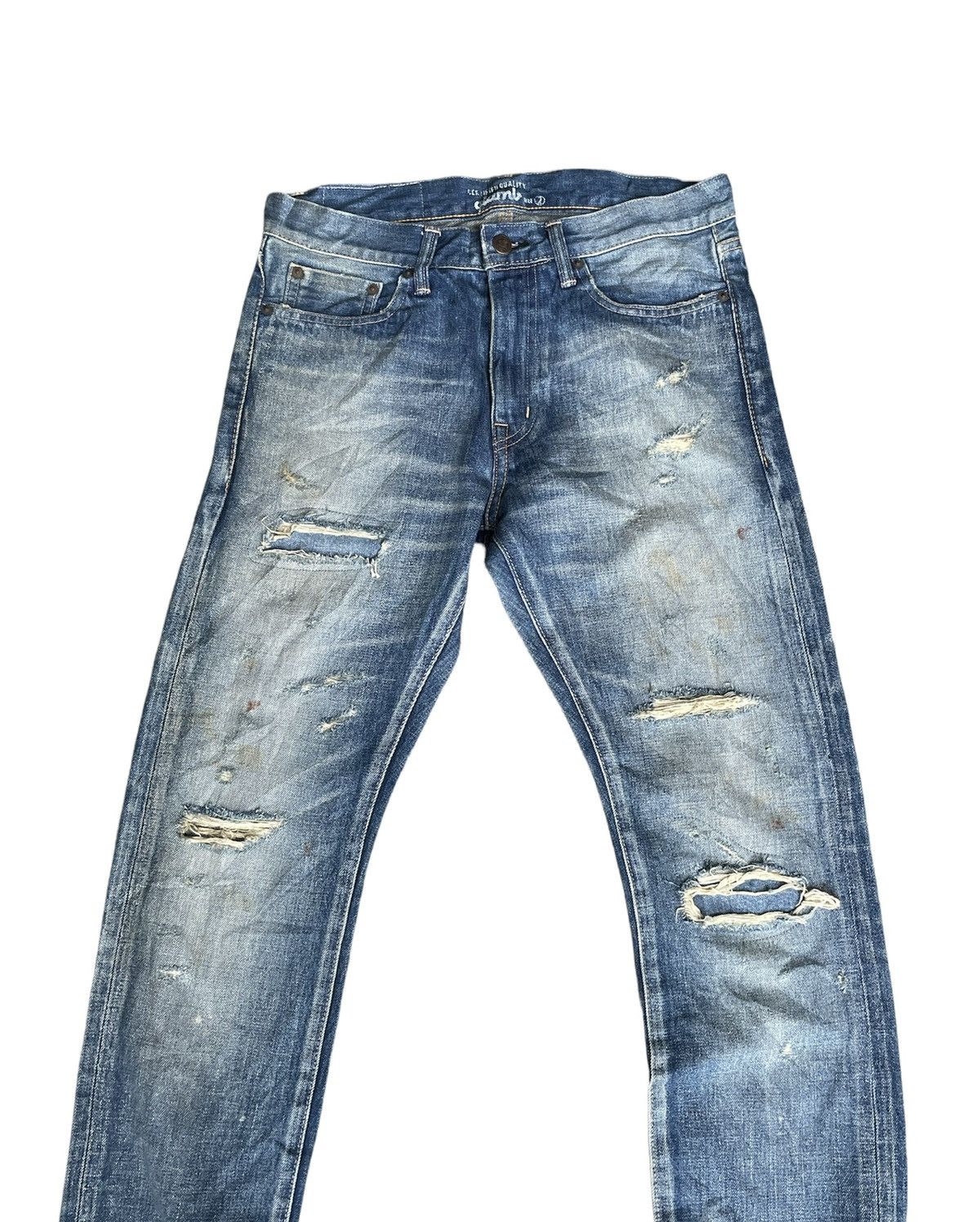 Japanese Brand Glamb Japan Selvedge Aging Distressed Rework Denim Size US 32 / EU 48 - 6 Thumbnail