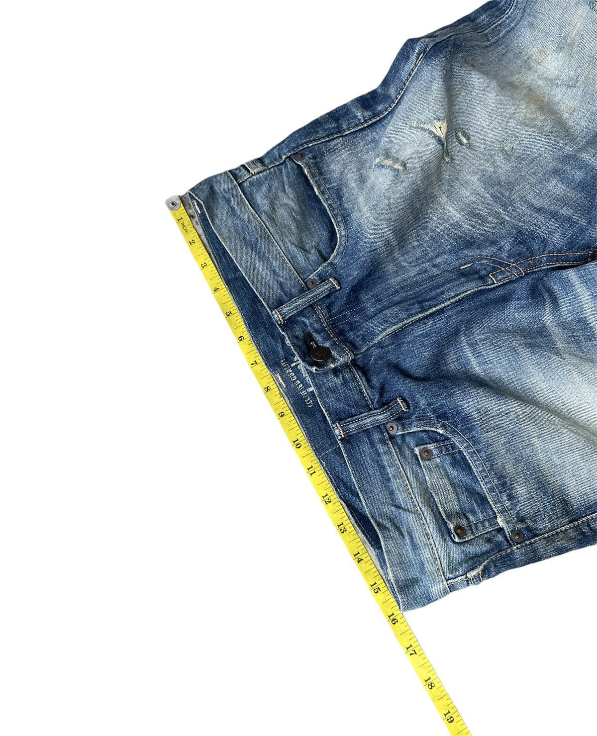 Japanese Brand Glamb Japan Selvedge Aging Distressed Rework Denim Size US 32 / EU 48 - 2 Thumbnail