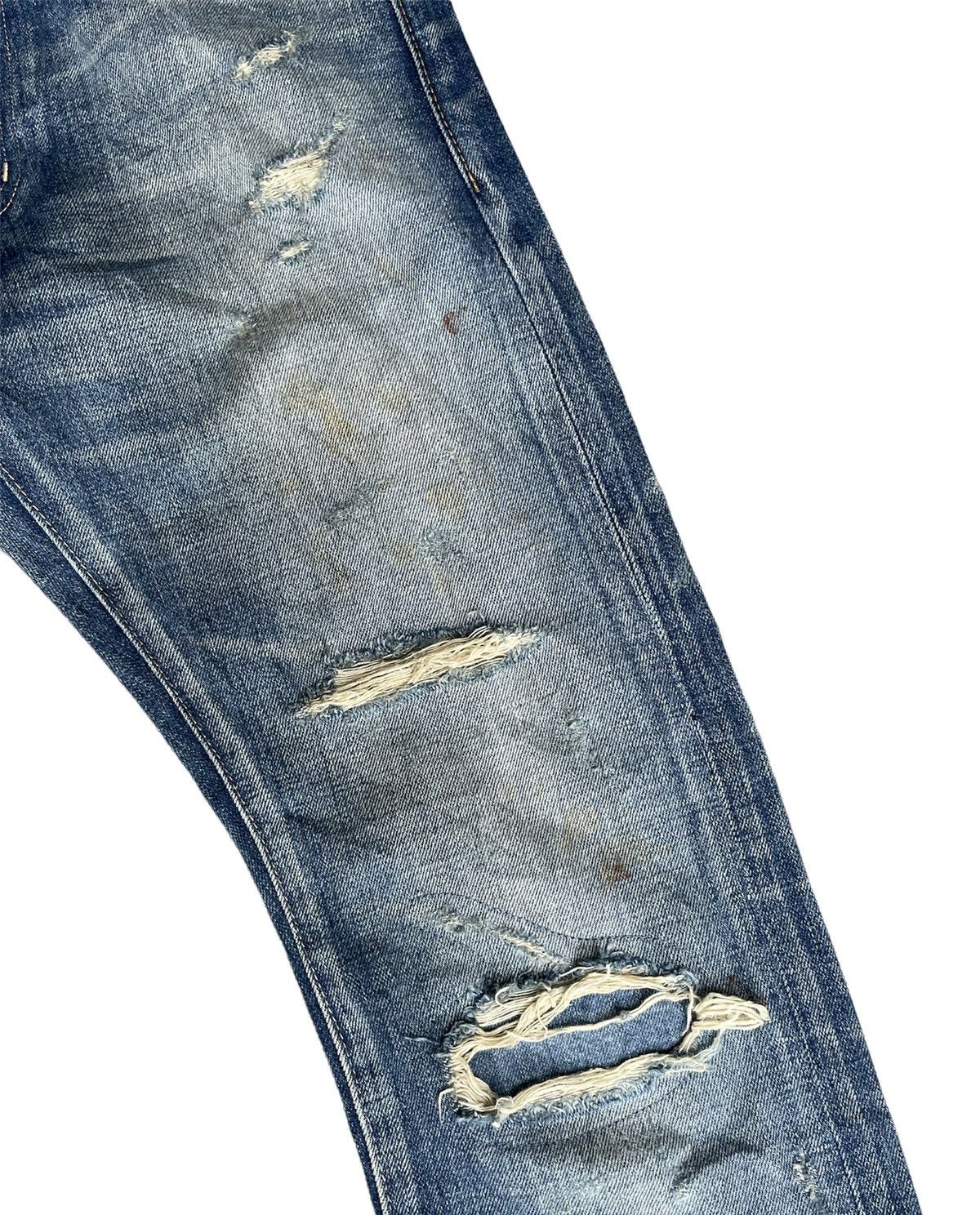 Japanese Brand Glamb Japan Selvedge Aging Distressed Rework Denim Size US 32 / EU 48 - 7 Thumbnail