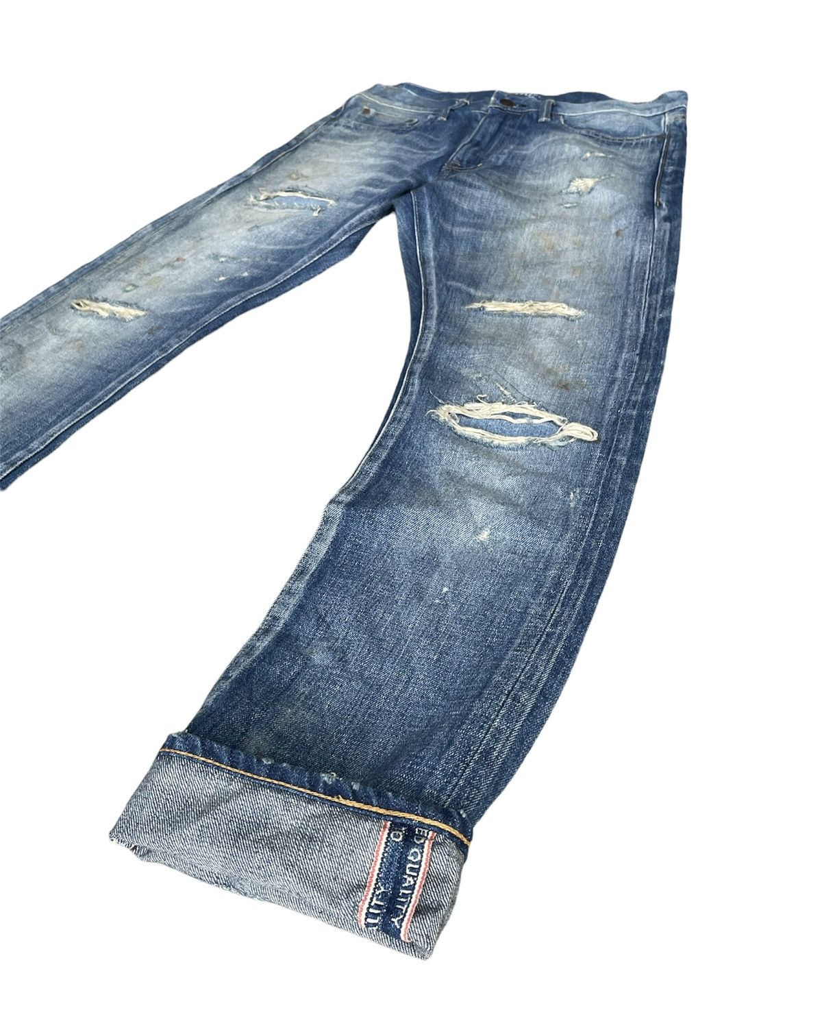 Japanese Brand Glamb Japan Selvedge Aging Distressed Rework Denim Size US 32 / EU 48 - 4 Thumbnail