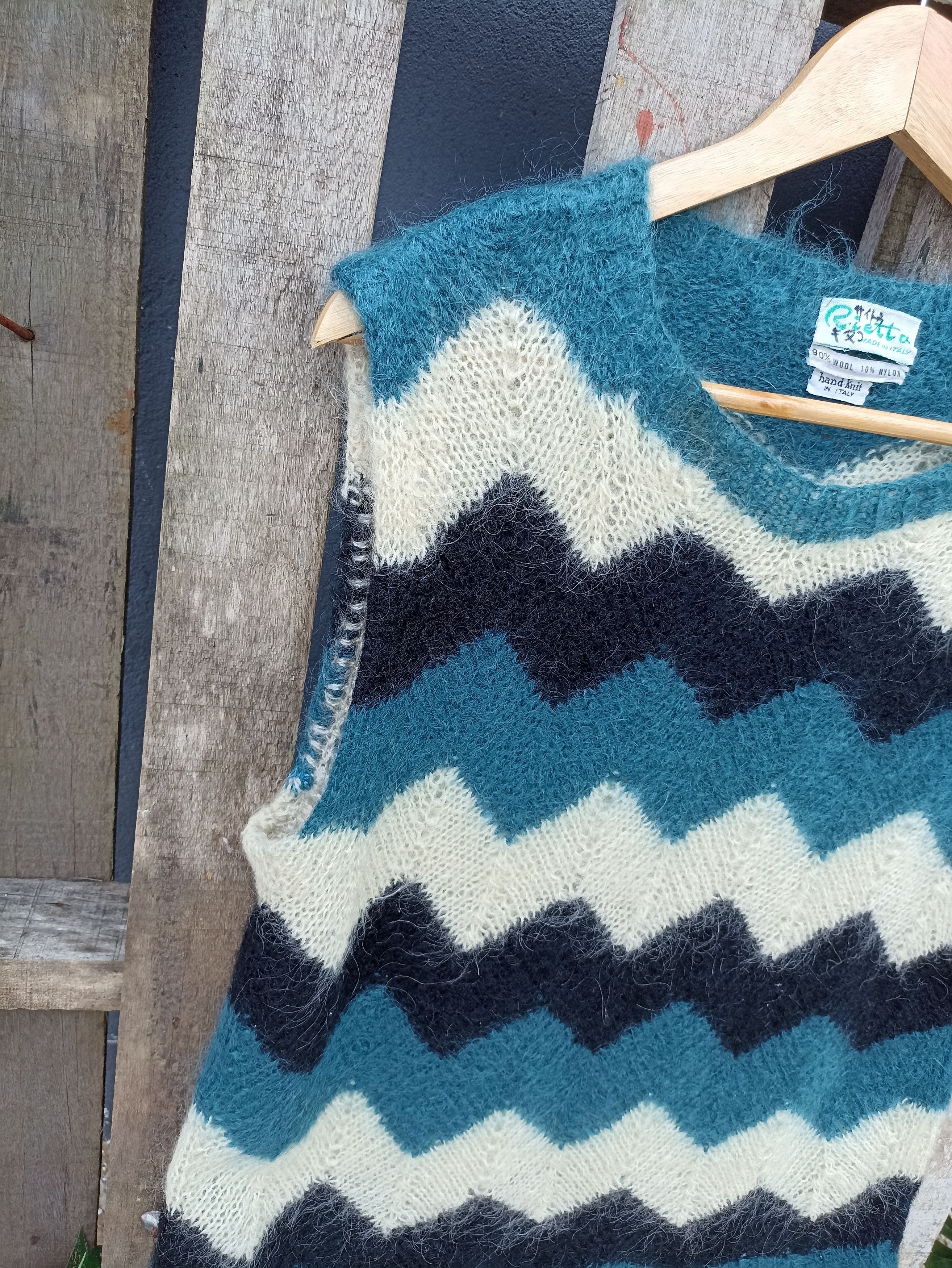 Designer × Japanese Brand × Vintage Vintage Rietta Hand Knit Mohair Sleeveless Size M / US 6-8 / IT 42-44 - 3 Thumbnail
