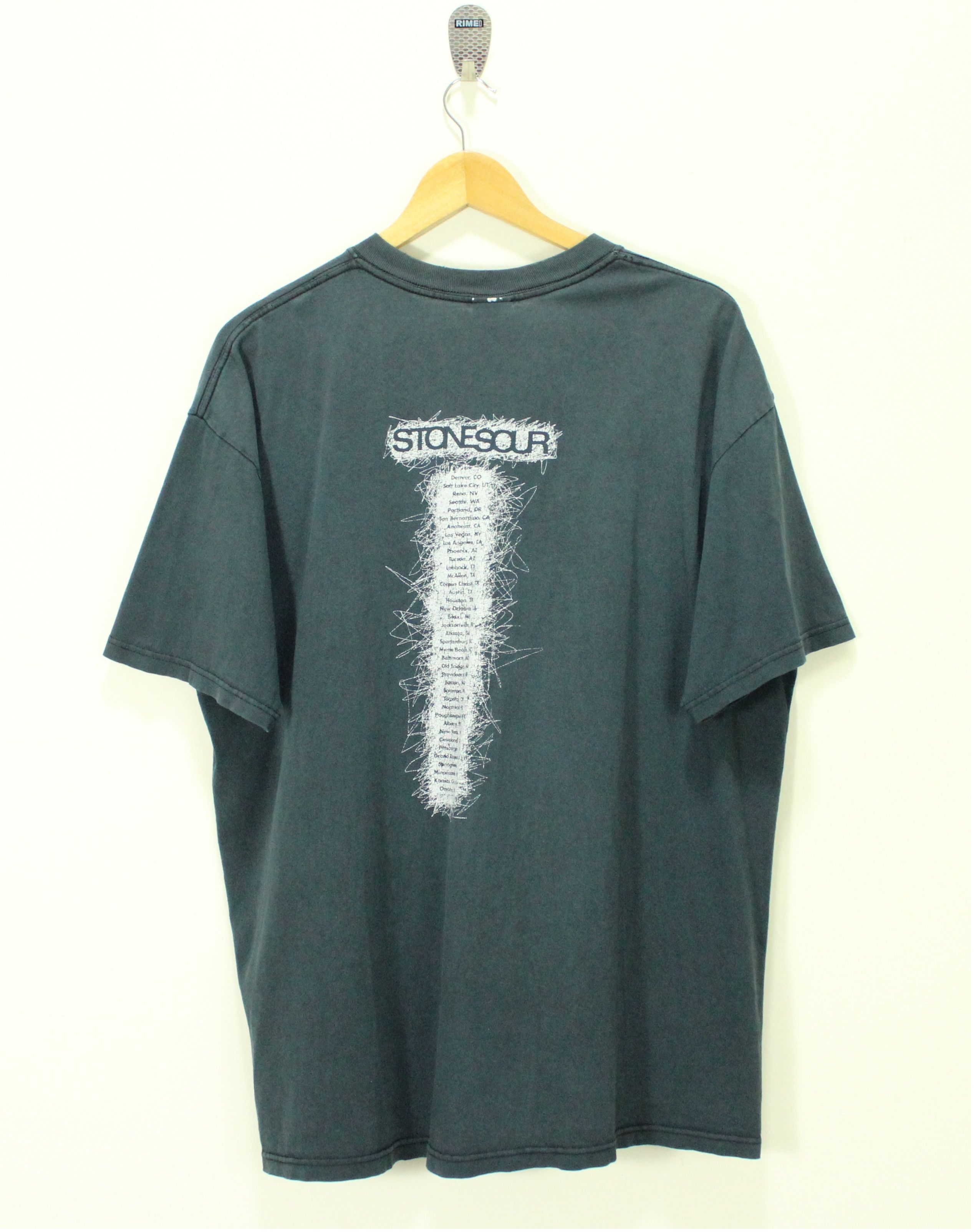 Band Tees Vintage STONE SOUR T Shirt Distressed Slipknot Size US XL / EU 56 / 4 - 2 Thumbnail