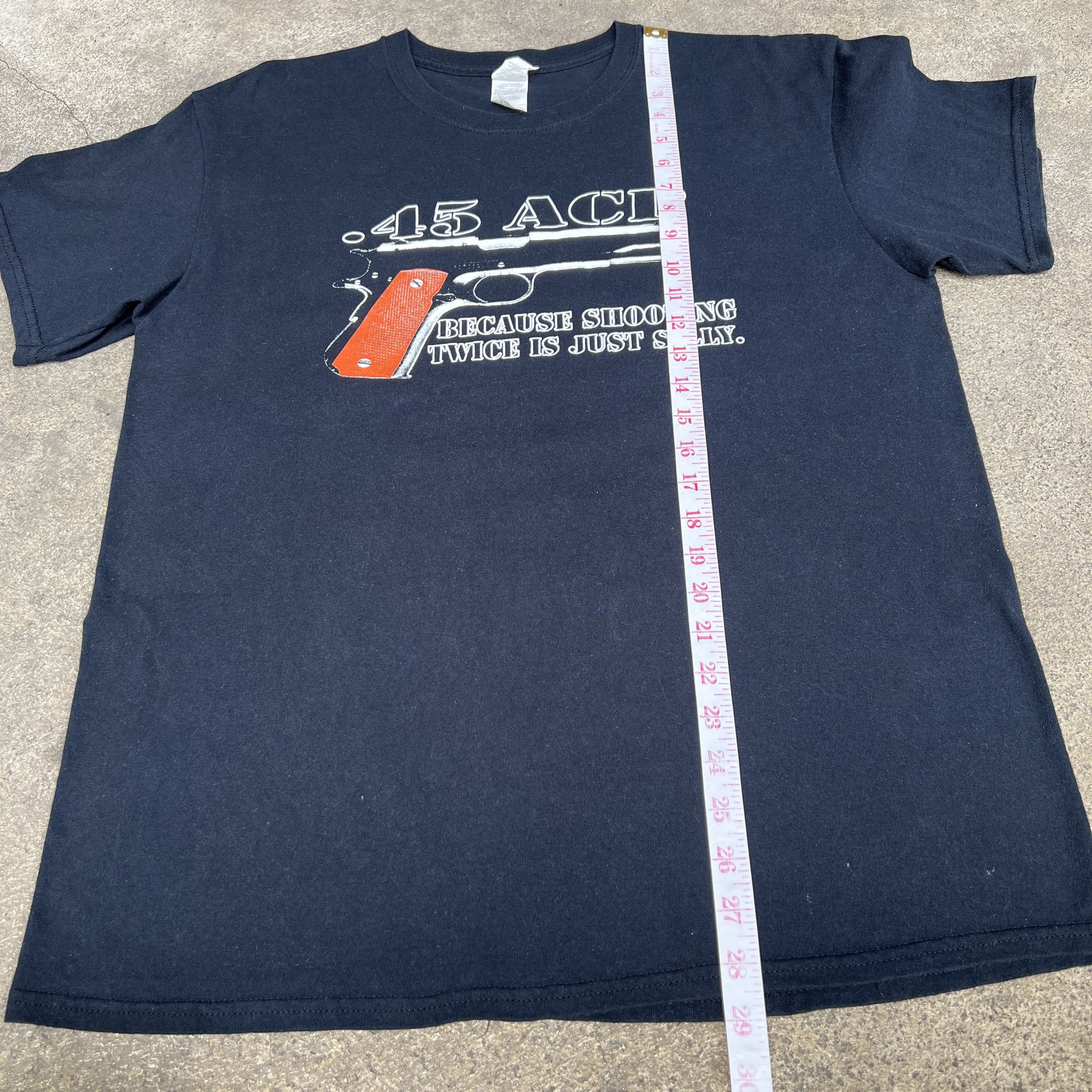 Vintage Vintage .45 ACP gun Promo Tee Shirt 911 glock Colt pistol Size US L / EU 52-54 / 3 - 8 Thumbnail
