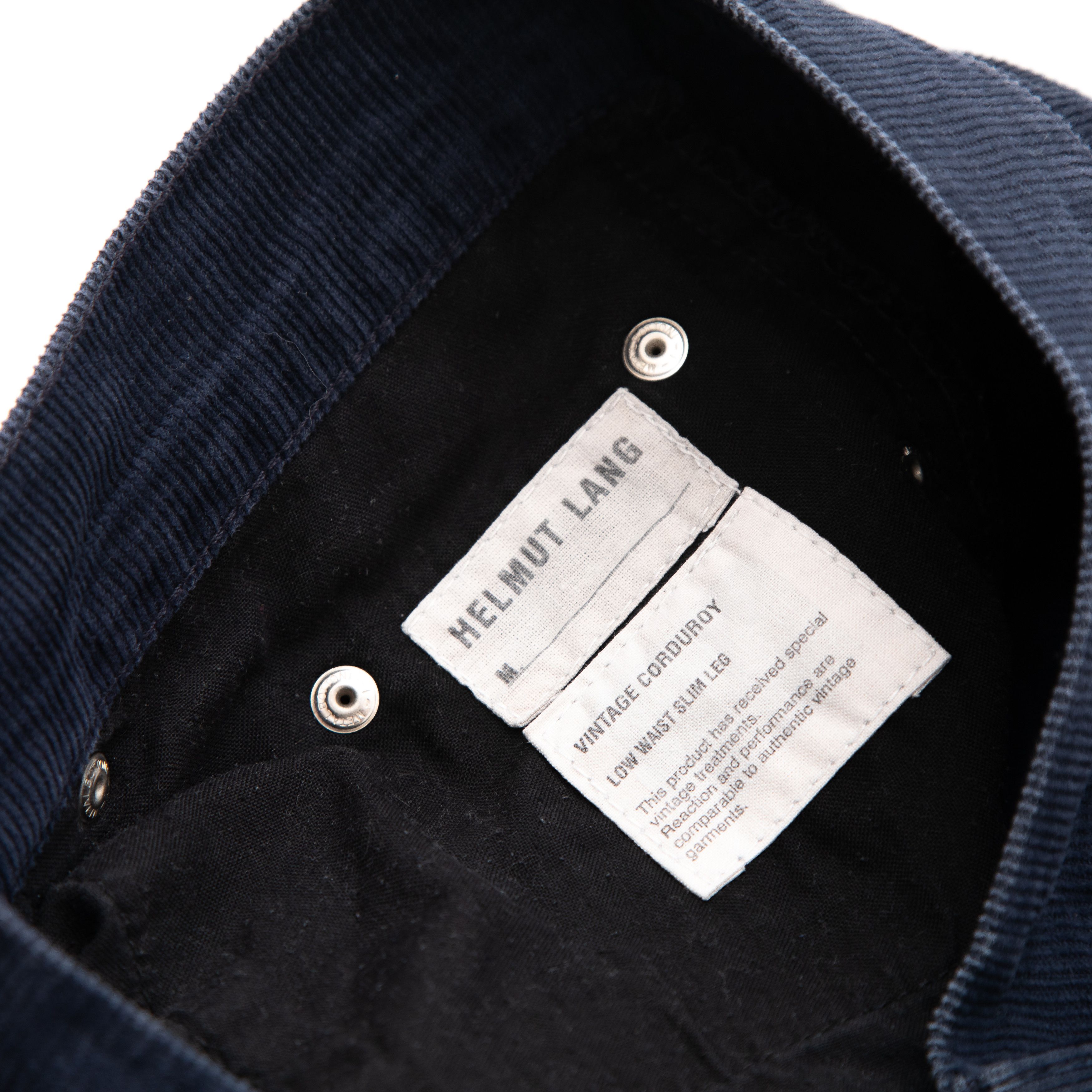 Helmut Lang HELMUT LANG NY Double Cuff Corduroy Pants Navy / Black Size US 33 - 5 Thumbnail