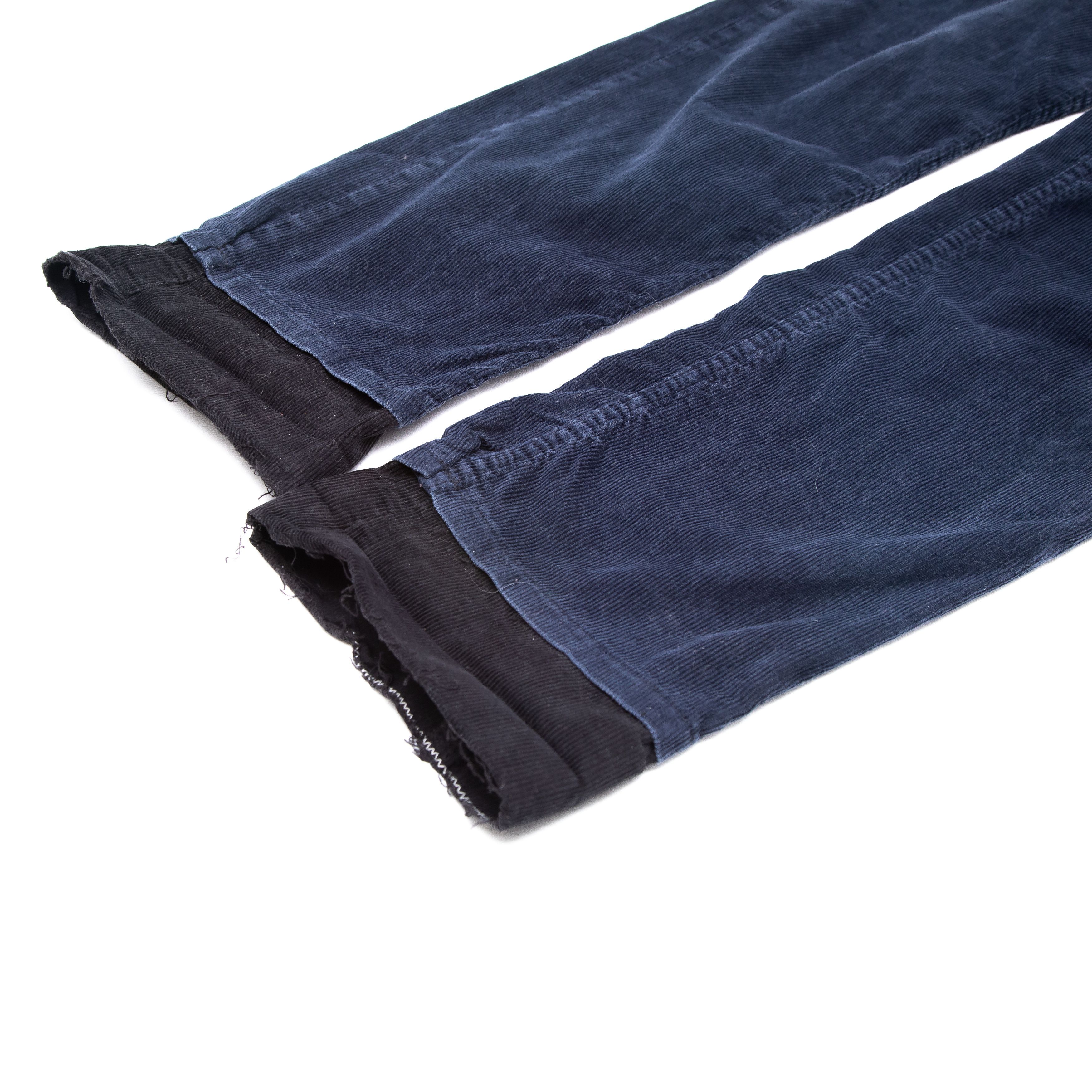 Helmut Lang HELMUT LANG NY Double Cuff Corduroy Pants Navy / Black Size US 33 - 3 Thumbnail