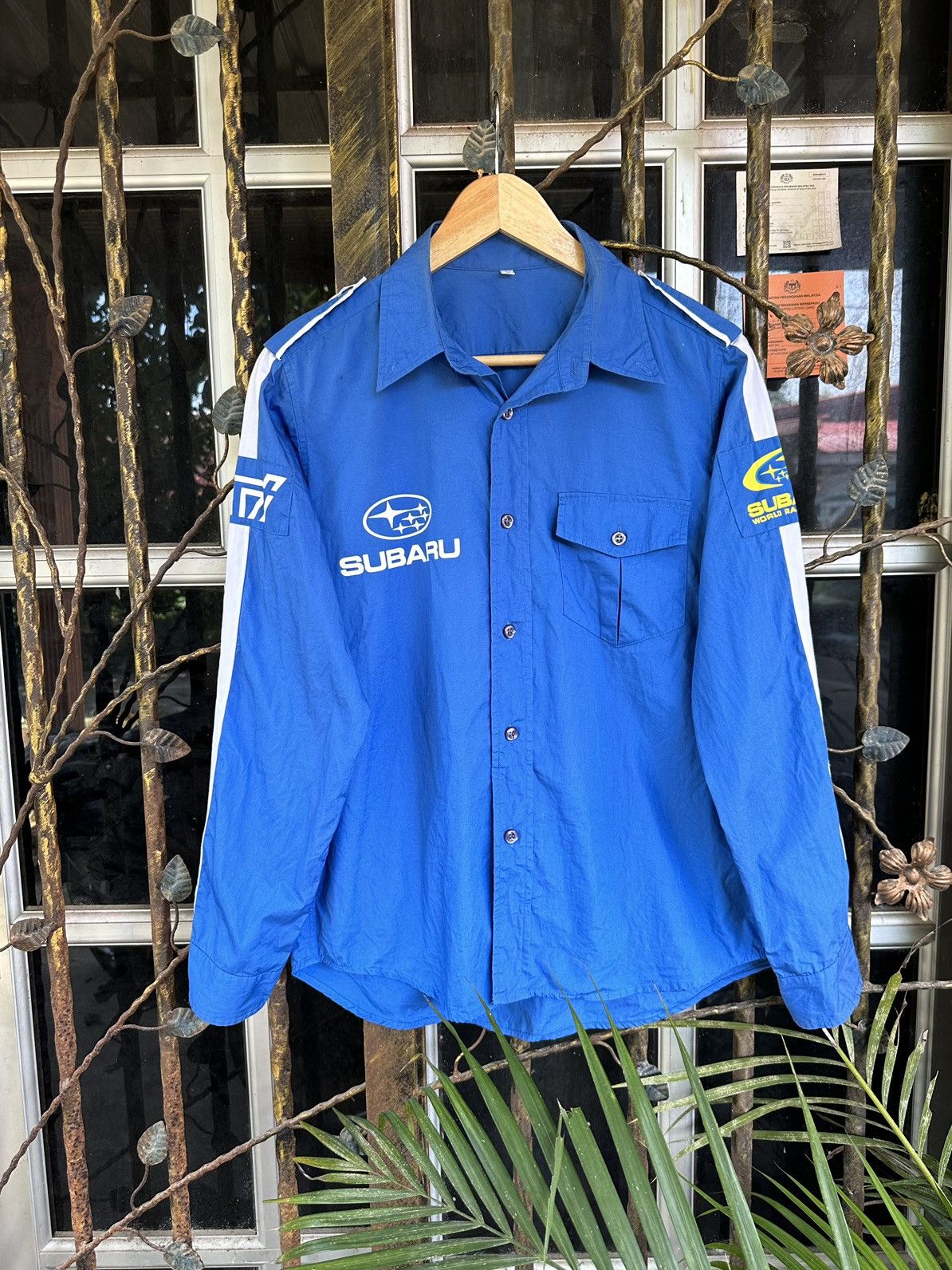 image of Subaru World Rally Racing Team Shirts in Blue, Men's (Size Medium)