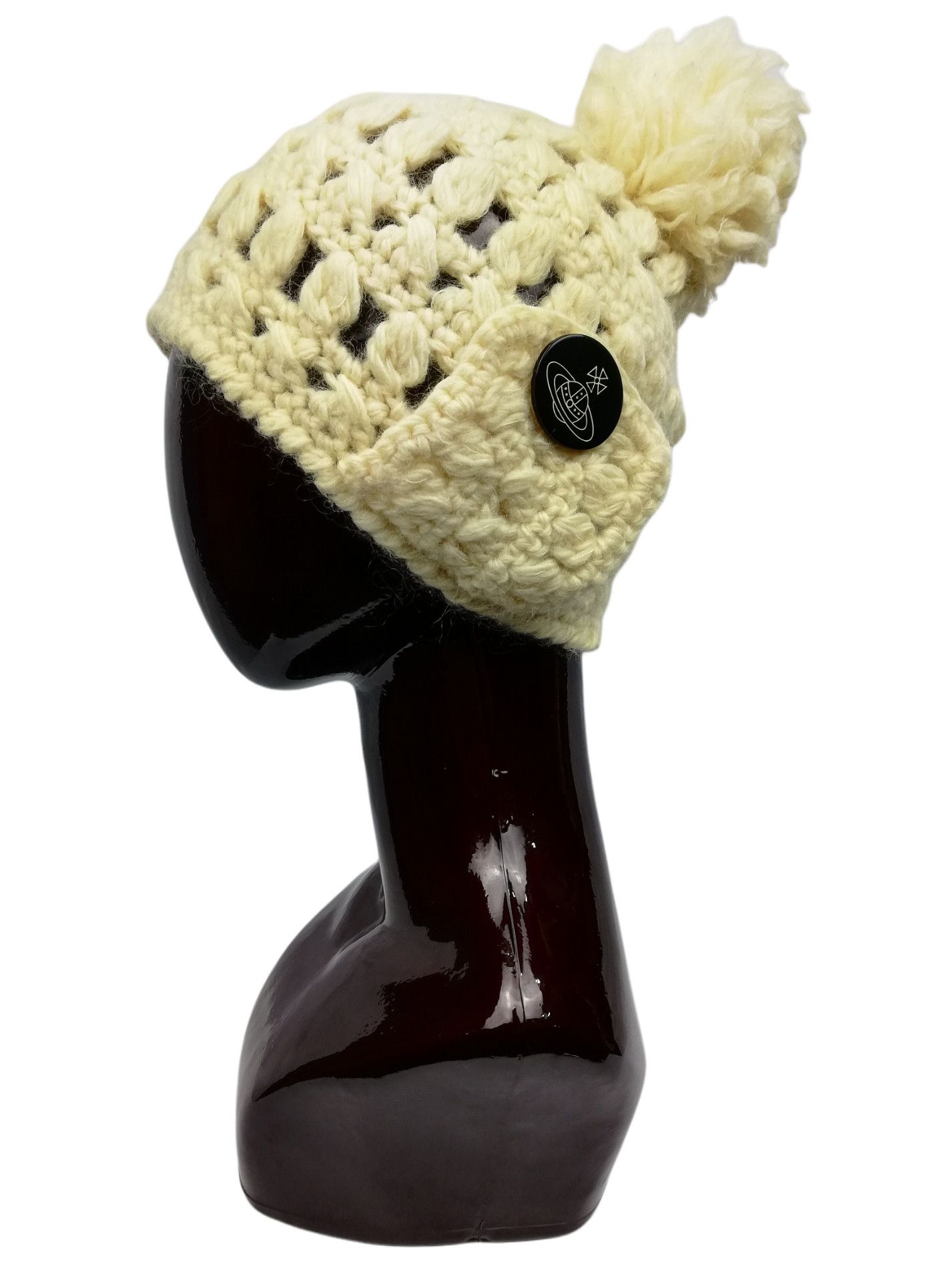 Vivienne Westwood 🔥GRAIL Vivienne Westwood Knitted Wool Hat Orb Logo Design Size ONE SIZE - 3 Thumbnail