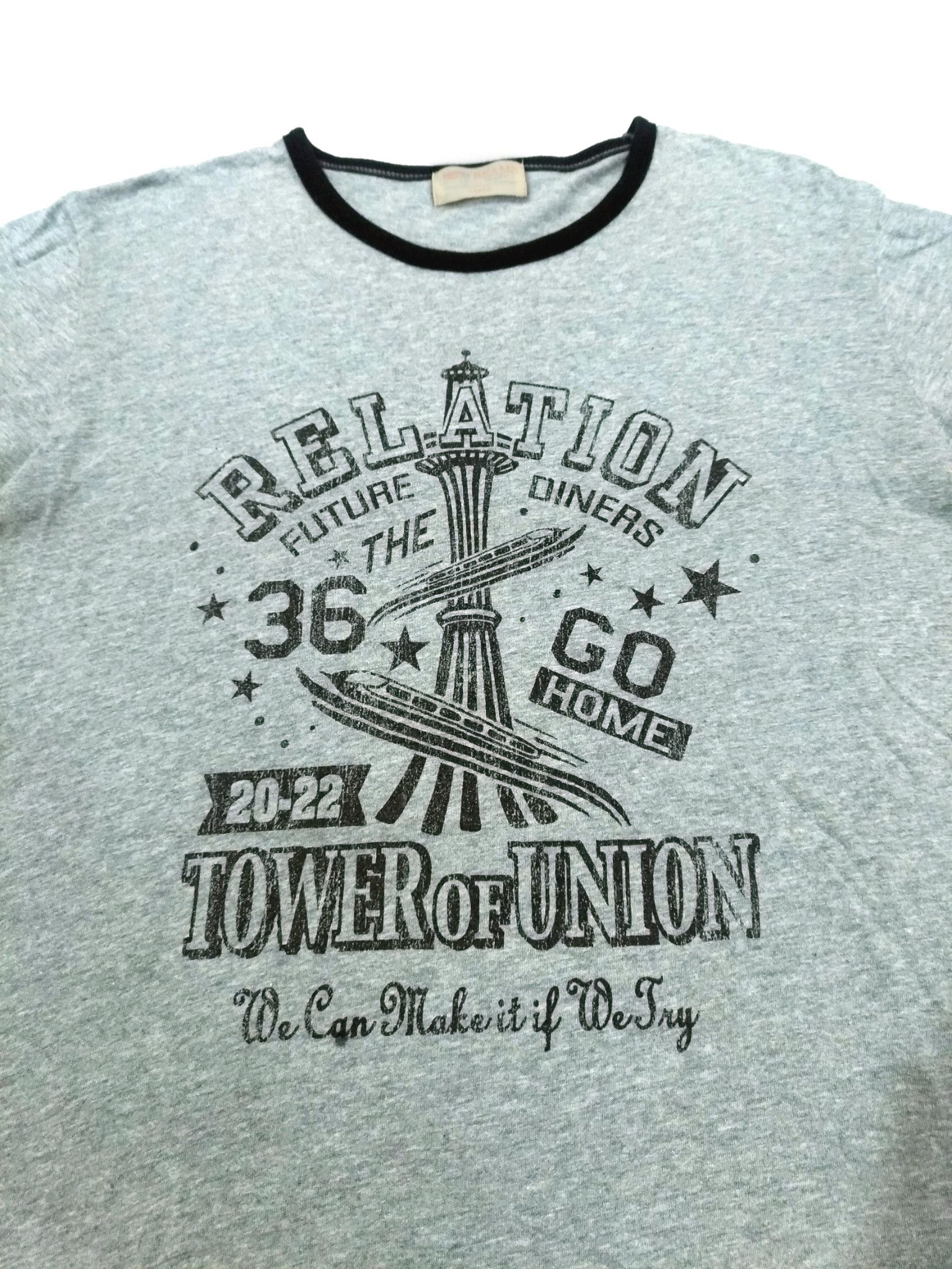 Beams Plus × Designer × Japanese Brand RARE! BEAMS JAPAN "TOWER OF UNION" RINGER Size US L / EU 52-54 / 3 - 2 Thumbnail