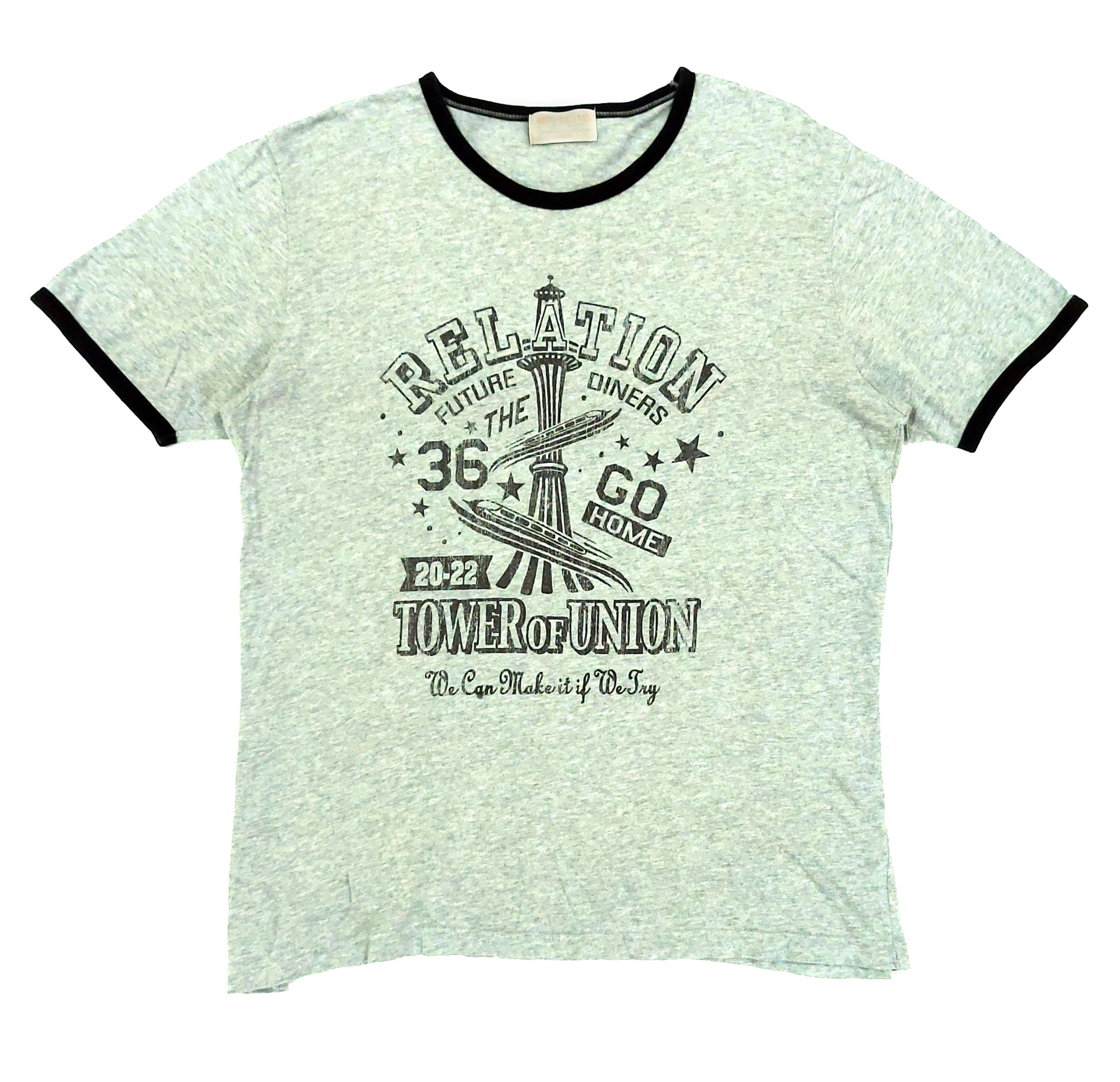 Beams Plus × Designer × Japanese Brand RARE! BEAMS JAPAN "TOWER OF UNION" RINGER Size US L / EU 52-54 / 3 - 1 Thumbnail