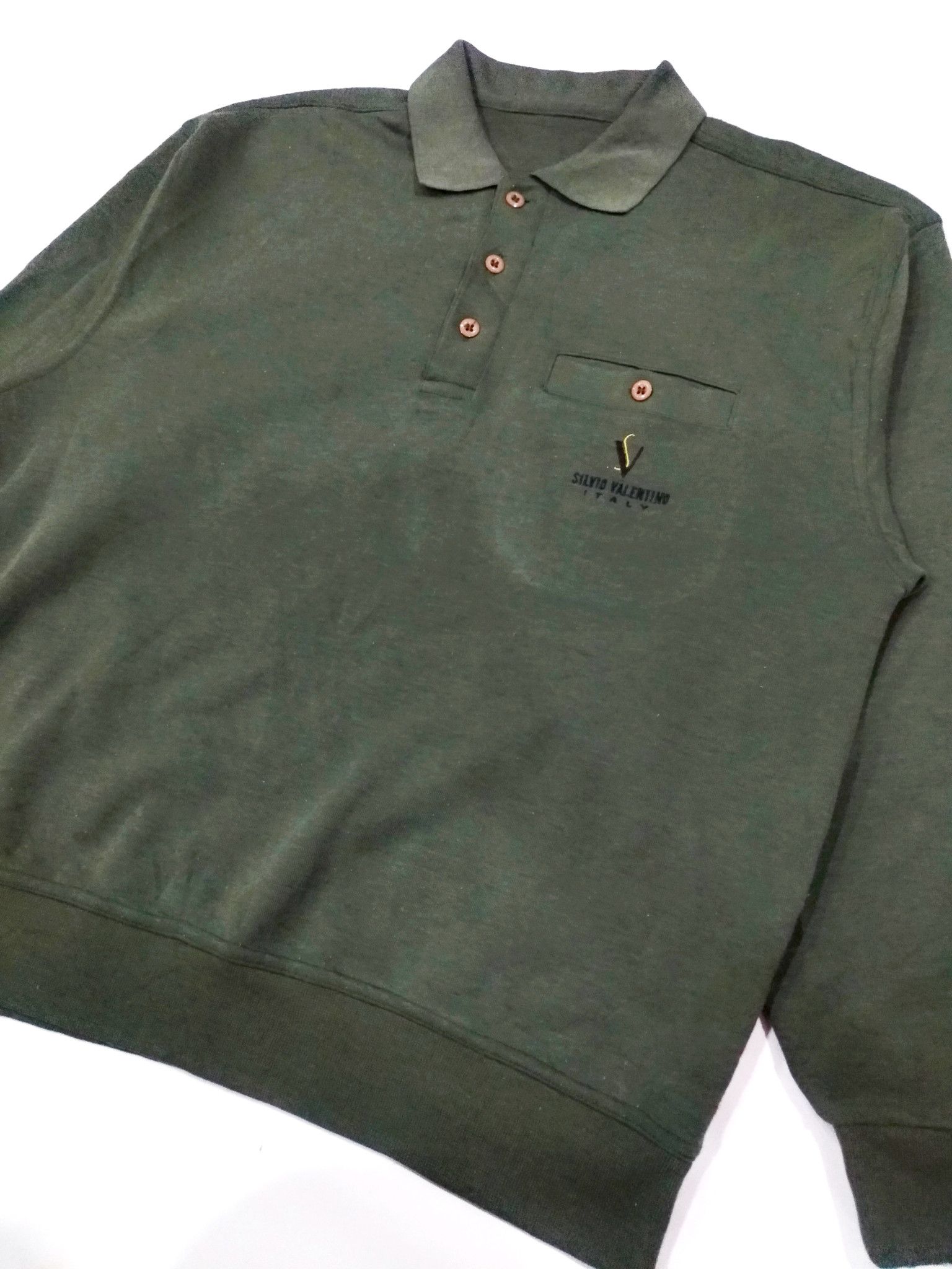 Designer × Valentino RARE! VTG SILVIO VALENTINO LOGO SPELL OUT PULLOVER Size US M / EU 48-50 / 2 - 2 Thumbnail