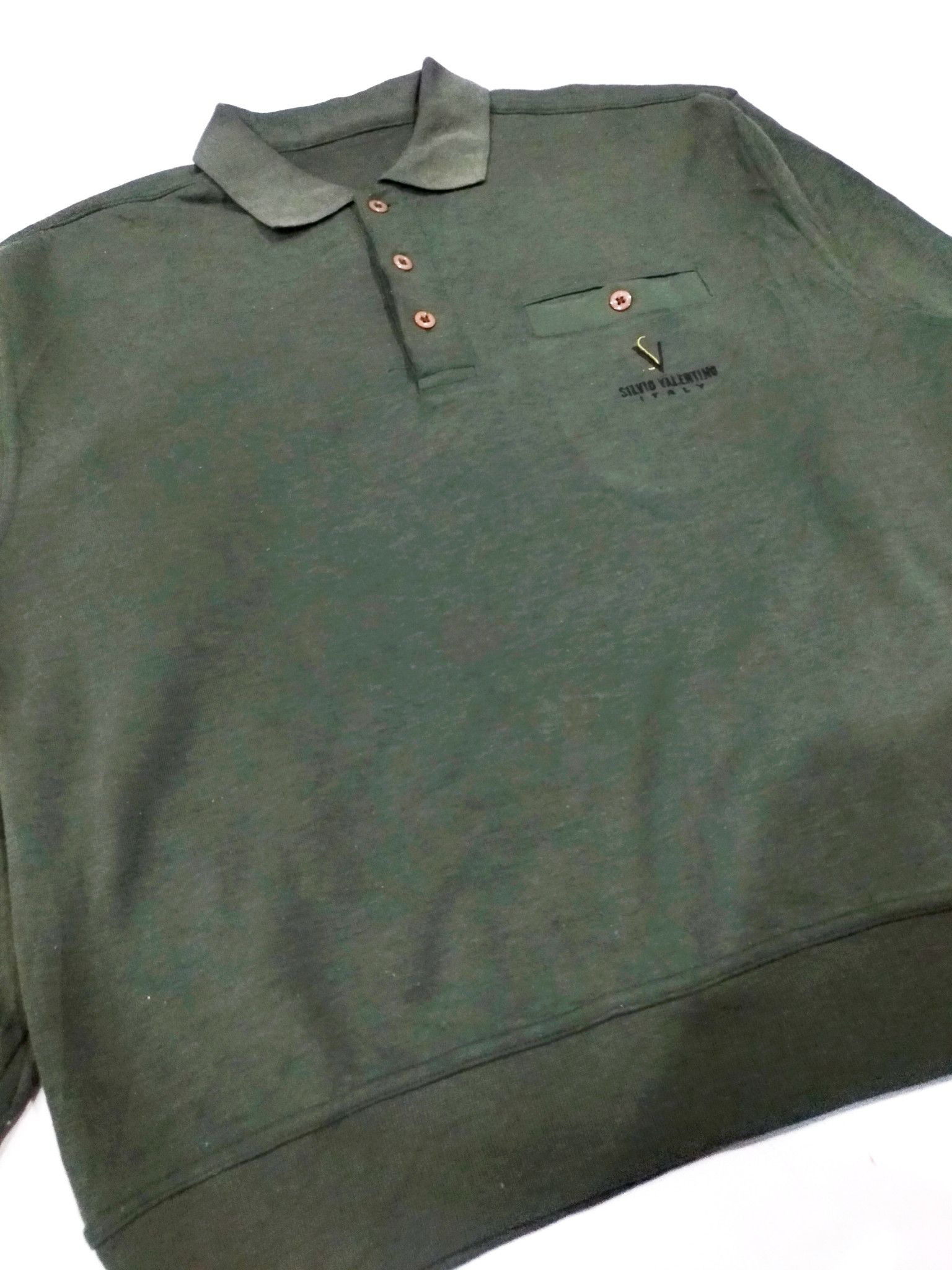 Designer × Valentino RARE! VTG SILVIO VALENTINO LOGO SPELL OUT PULLOVER Size US M / EU 48-50 / 2 - 3 Thumbnail