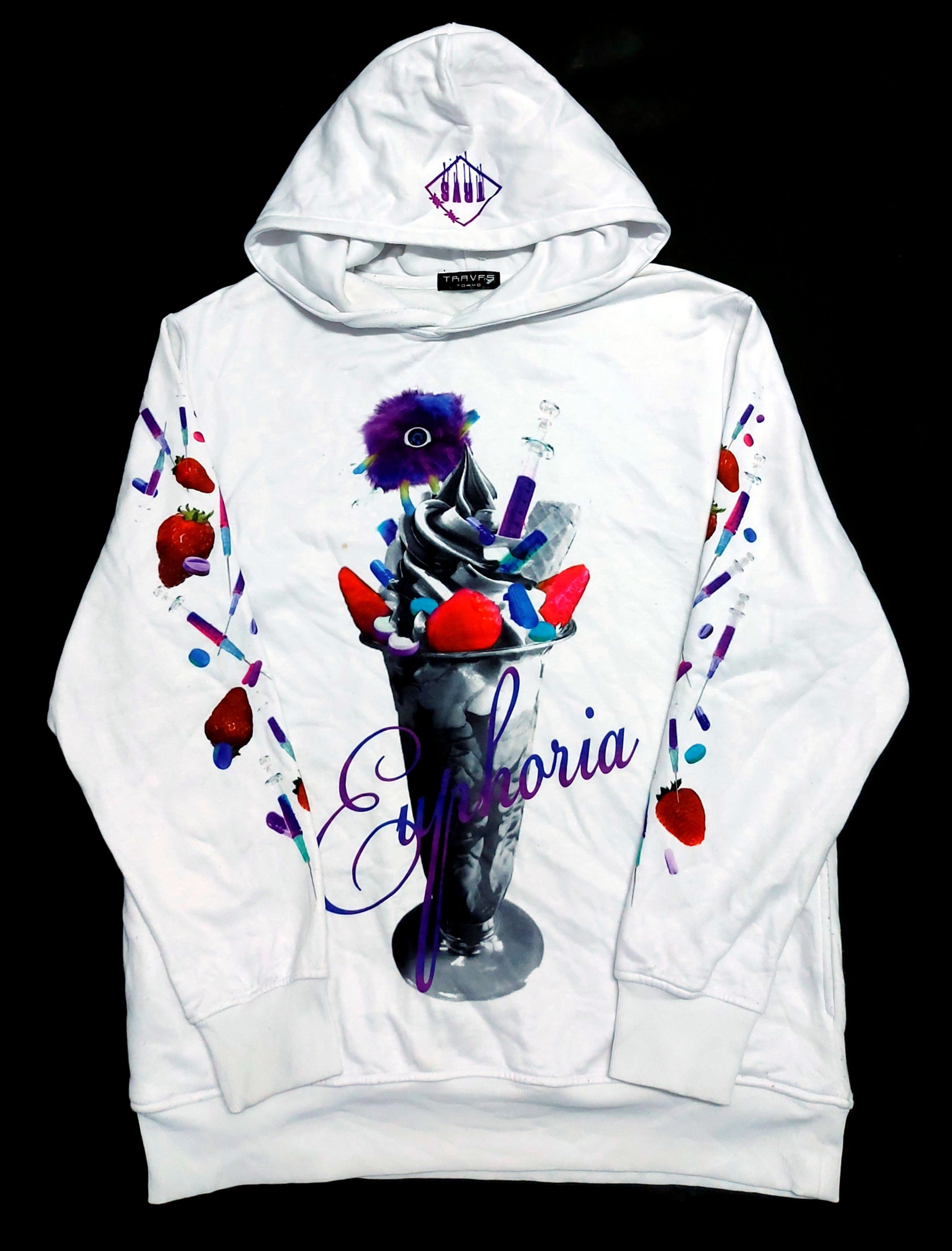 Japanese Brand RARE! TRAVAS TOKYO "EUPHORIA" HOODIE PULLOVER Size US L / EU 52-54 / 3 - 1 Thumbnail