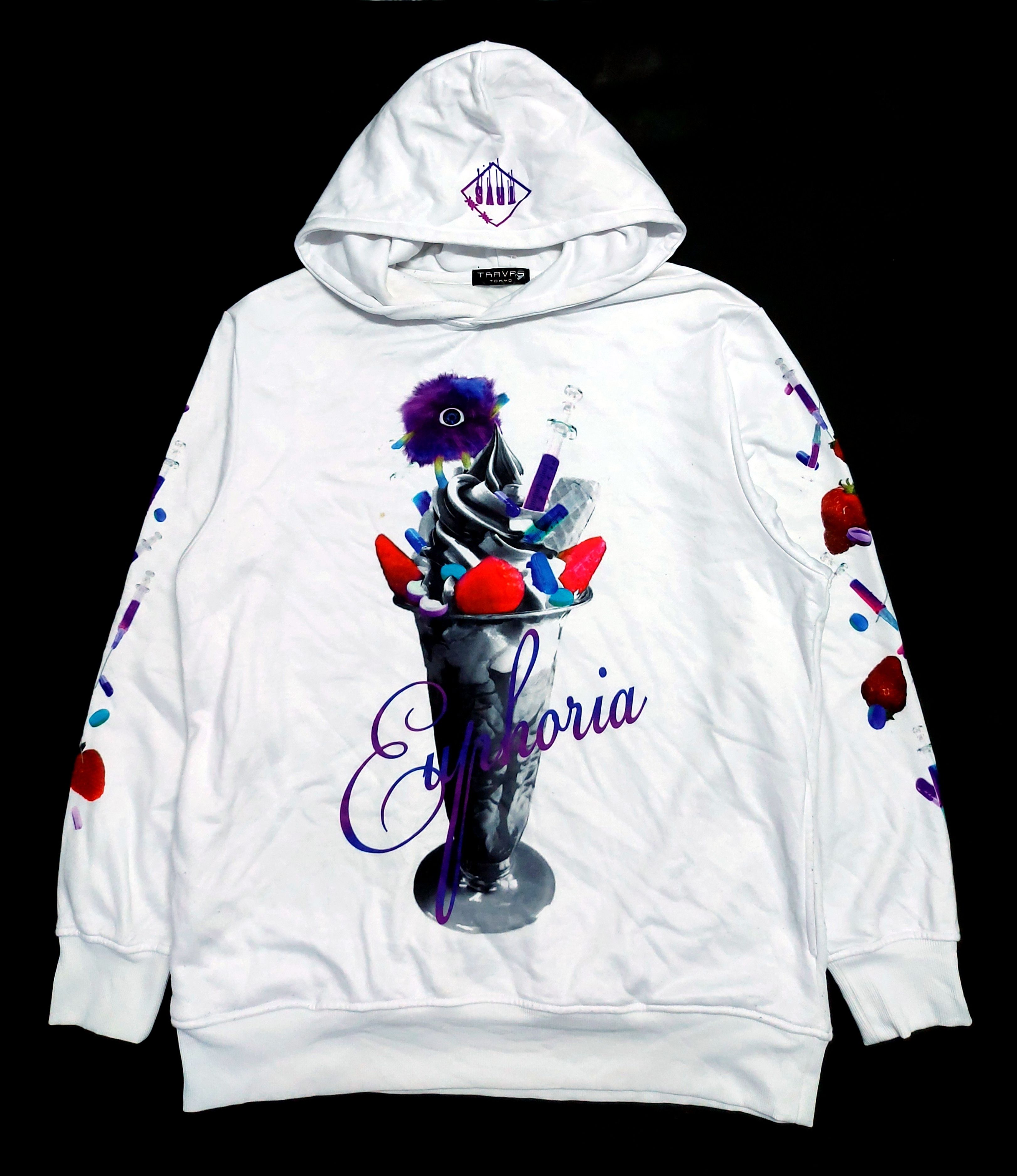 Japanese Brand RARE! TRAVAS TOKYO "EUPHORIA" HOODIE PULLOVER Size US L / EU 52-54 / 3 - 2 Thumbnail