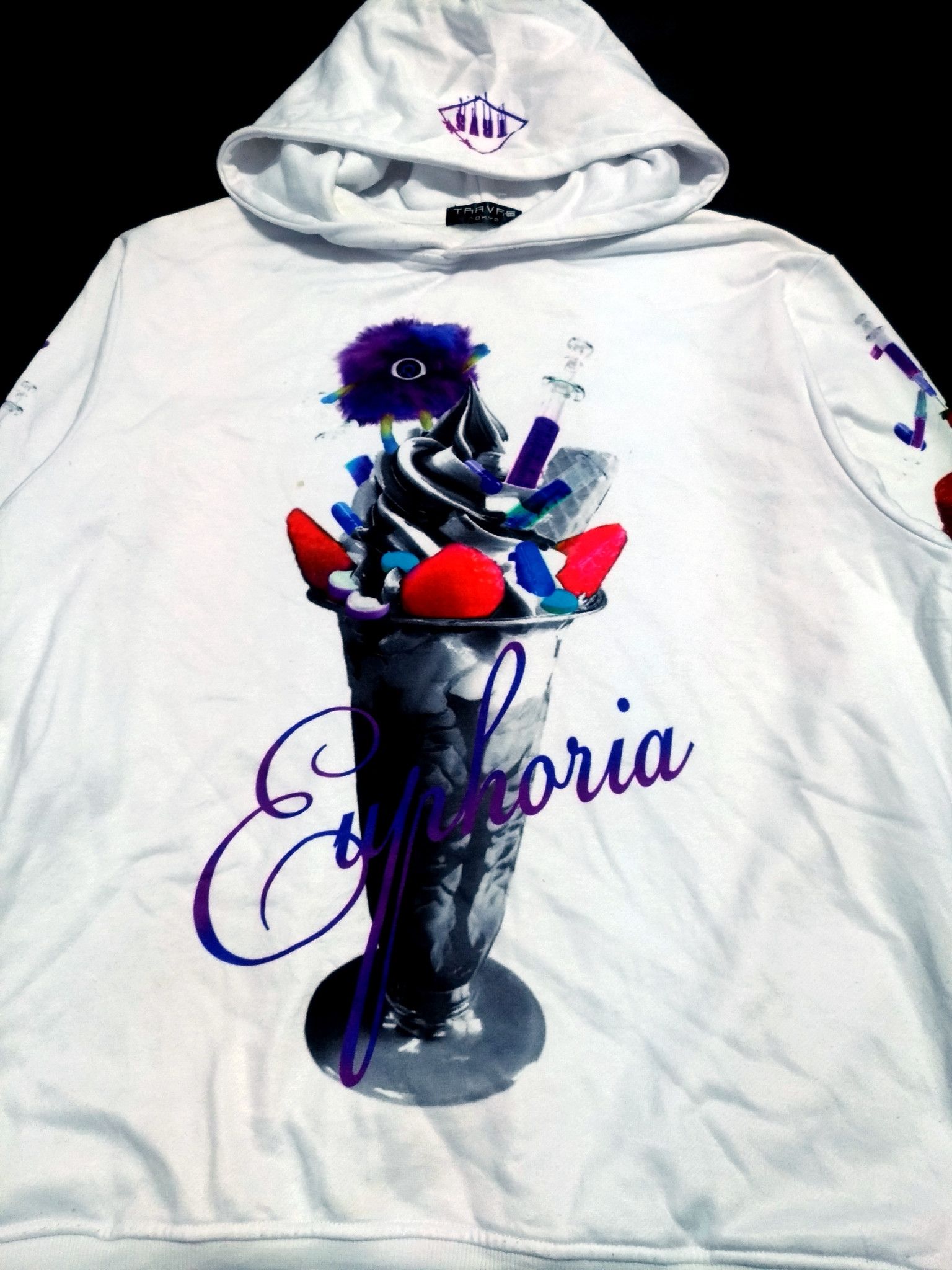 Japanese Brand RARE! TRAVAS TOKYO "EUPHORIA" HOODIE PULLOVER Size US L / EU 52-54 / 3 - 5 Thumbnail