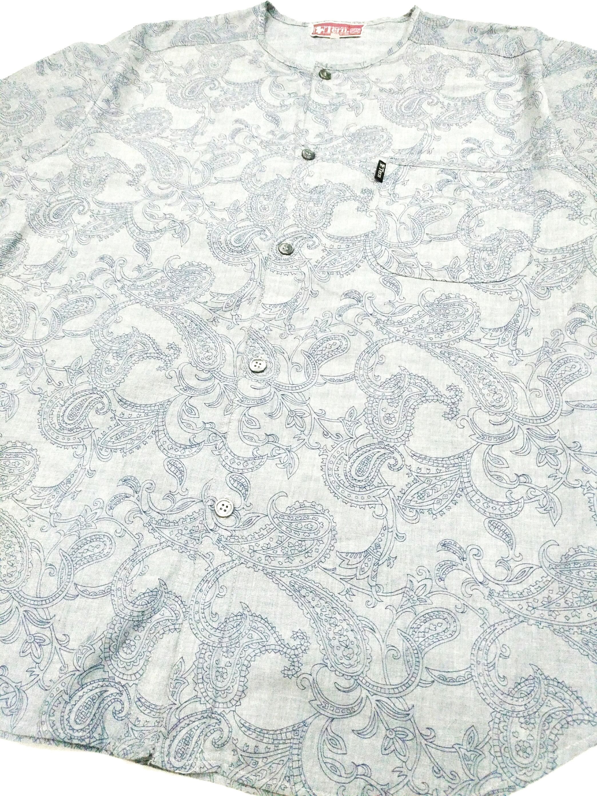 Designer RARE! VTG BRITISH TERN PAISLEY JERSEY BUTTON UP SHIRT Size US M / EU 48-50 / 2 - 6 Thumbnail