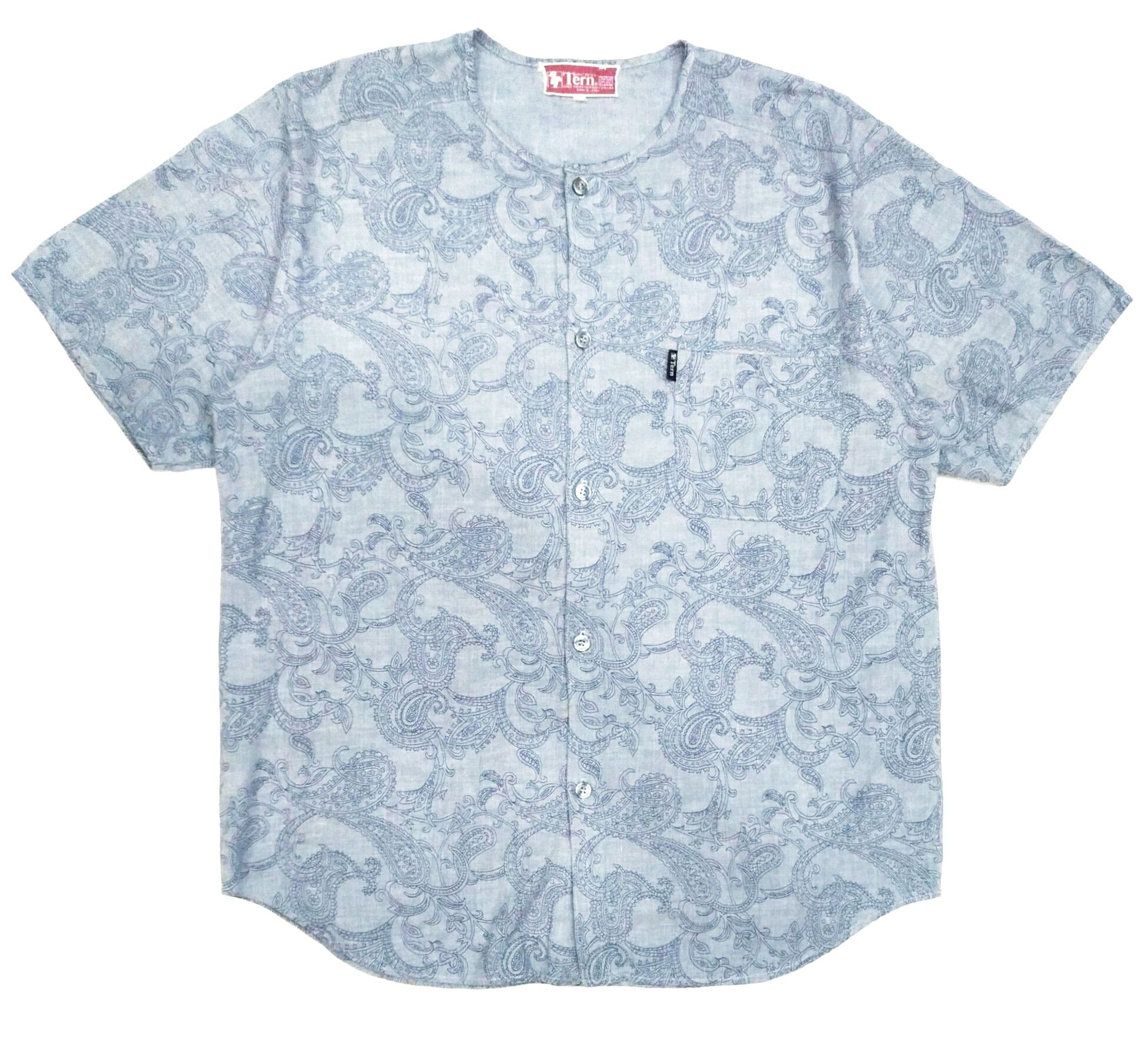 Designer RARE! VTG BRITISH TERN PAISLEY JERSEY BUTTON UP SHIRT Size US M / EU 48-50 / 2 - 1 Thumbnail