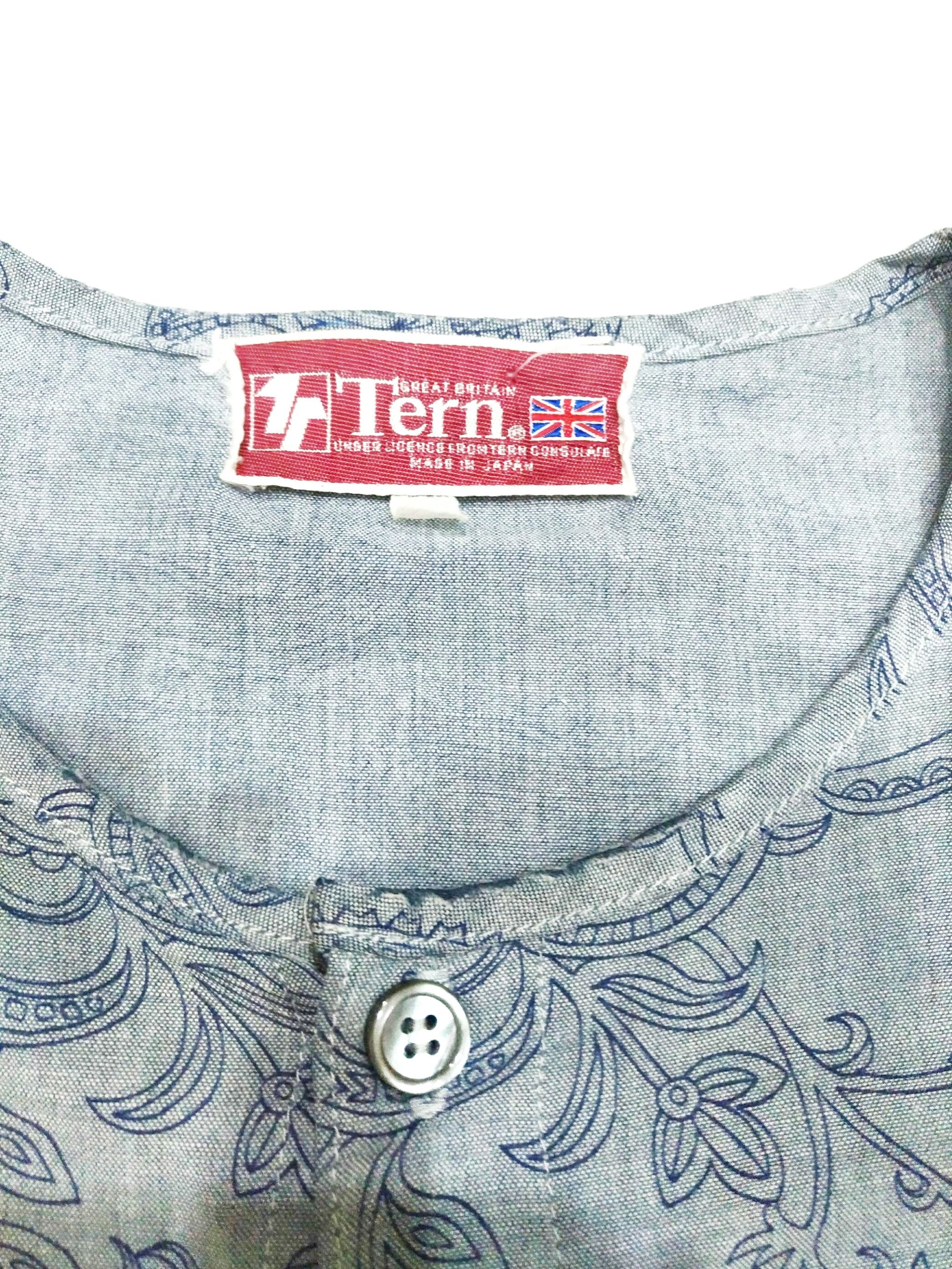 Designer RARE! VTG BRITISH TERN PAISLEY JERSEY BUTTON UP SHIRT Size US M / EU 48-50 / 2 - 3 Thumbnail
