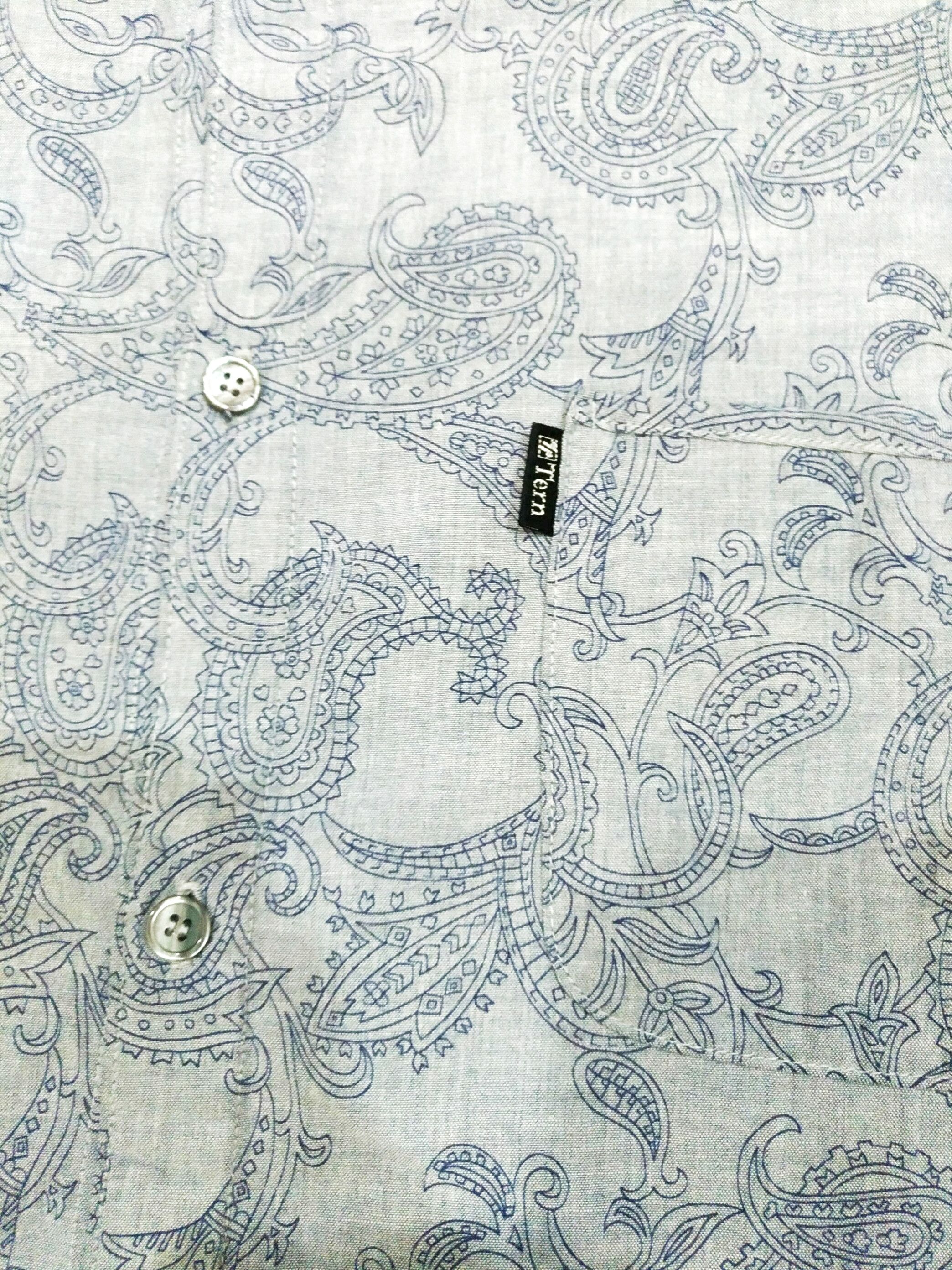 Designer RARE! VTG BRITISH TERN PAISLEY JERSEY BUTTON UP SHIRT Size US M / EU 48-50 / 2 - 7 Thumbnail