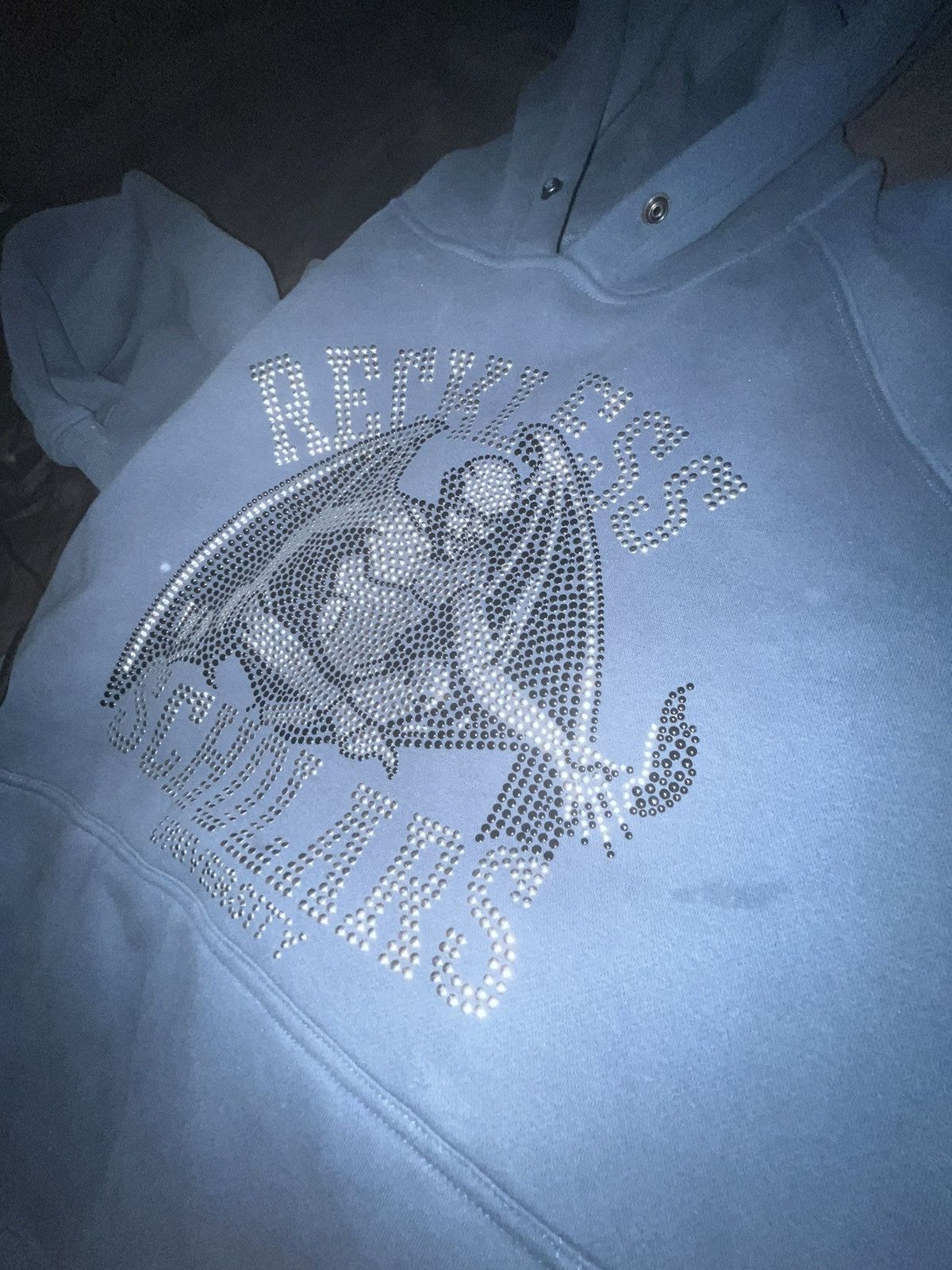 Reckless Scholars Reckless scholars blue rhinestone hoodie Size US M / EU 48-50 / 2 - 4 Thumbnail