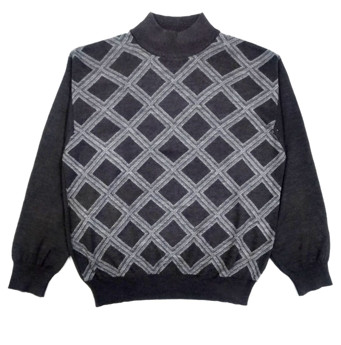 Designer × MCM RARE! VTG MCM LEGERE DIAMOND ARGYLE TURTLENECK Size US M / EU 48-50 / 2 - 1 Thumbnail