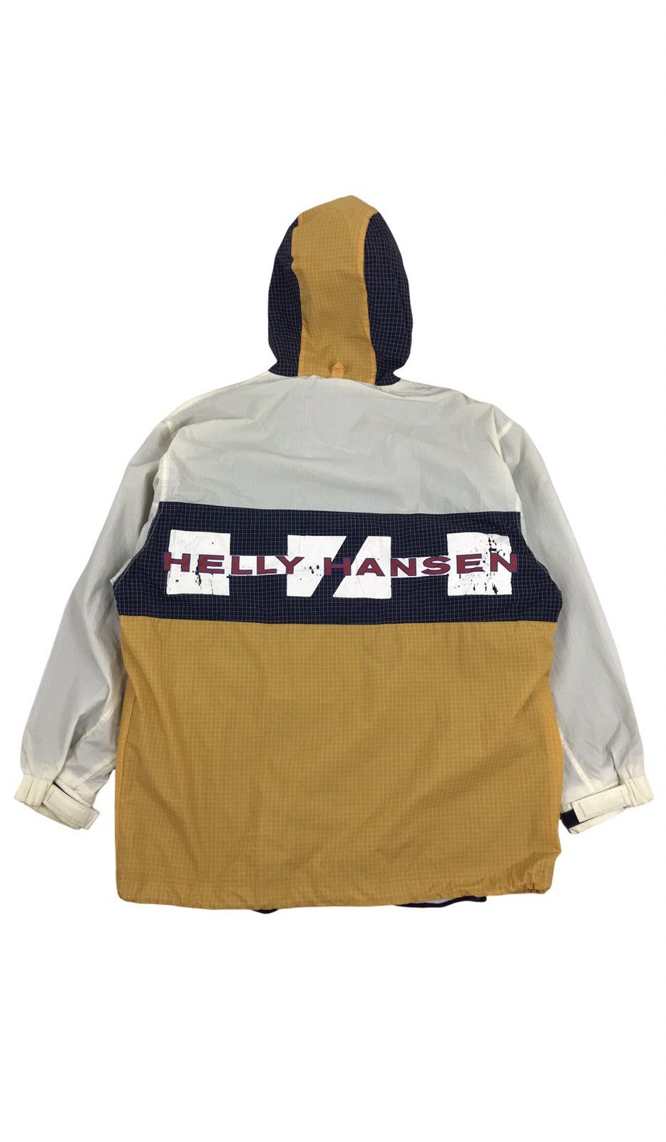 image of Helly Hansen x Vintage Big Logo Multicolor Sailing Gear Windbreaker Jacket, Men's (Size Medium)