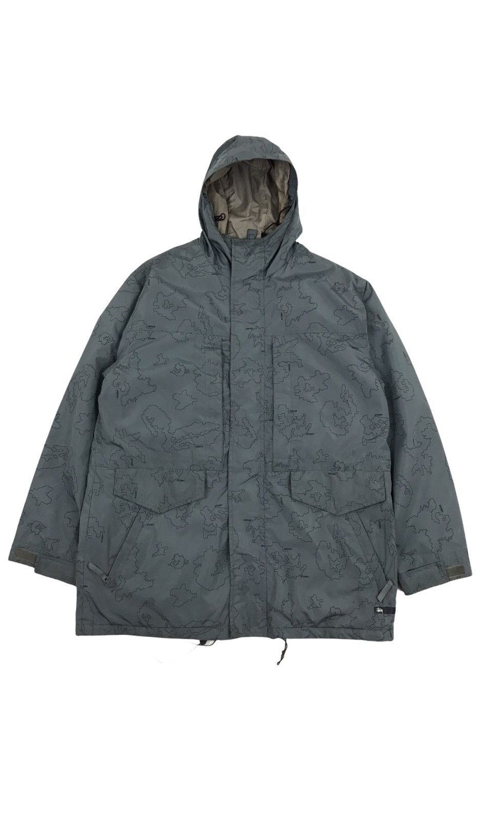image of Stussy Digital Camo Multipocket in Grey, Men's (Size Large)