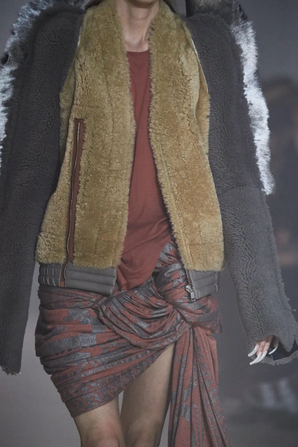 Rick Owens Draped double slit skirt EU40 Size 26" / US 2 / IT 38 - 9 Thumbnail