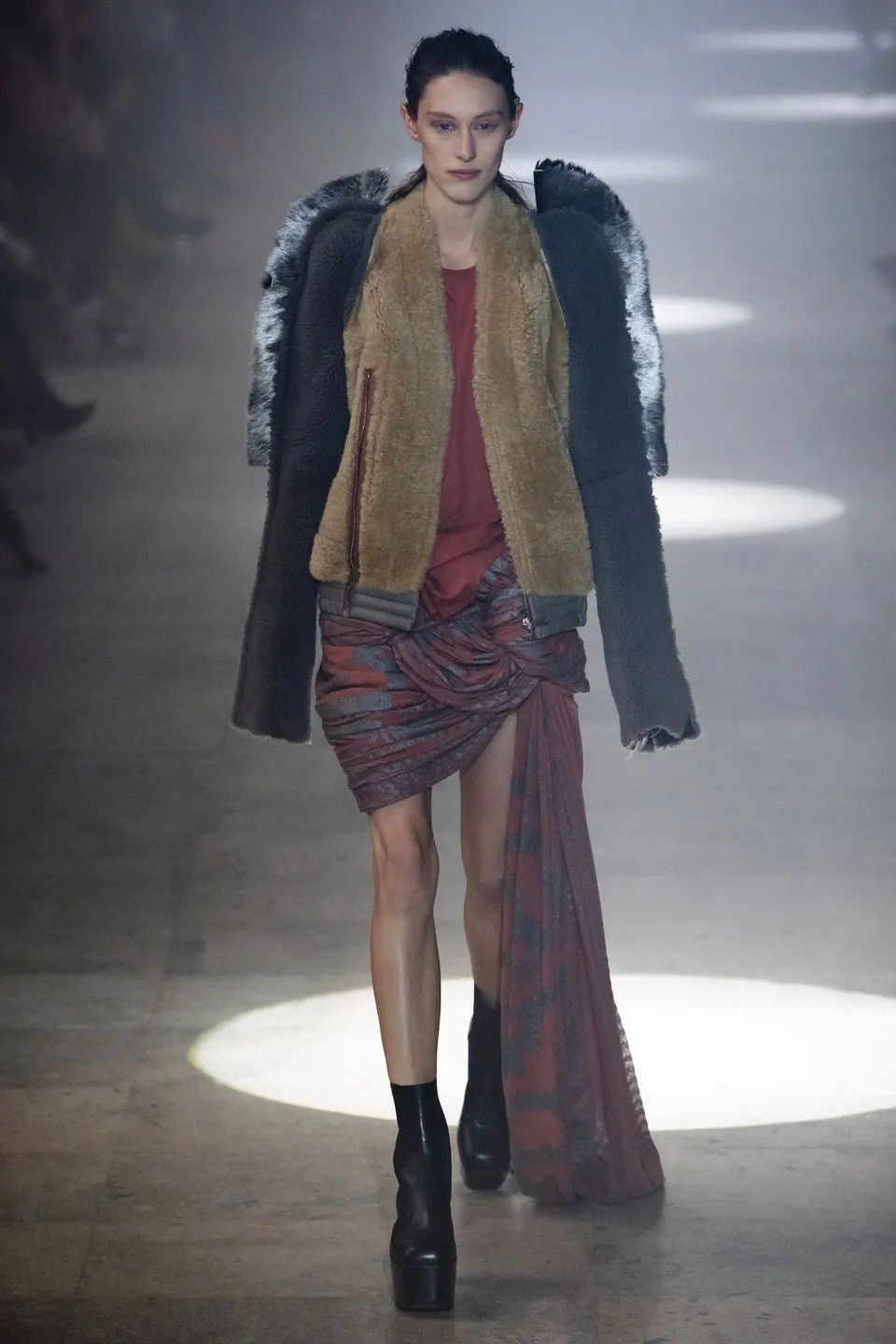 Rick Owens Draped double slit skirt EU40 Size 26" / US 2 / IT 38 - 10 Thumbnail