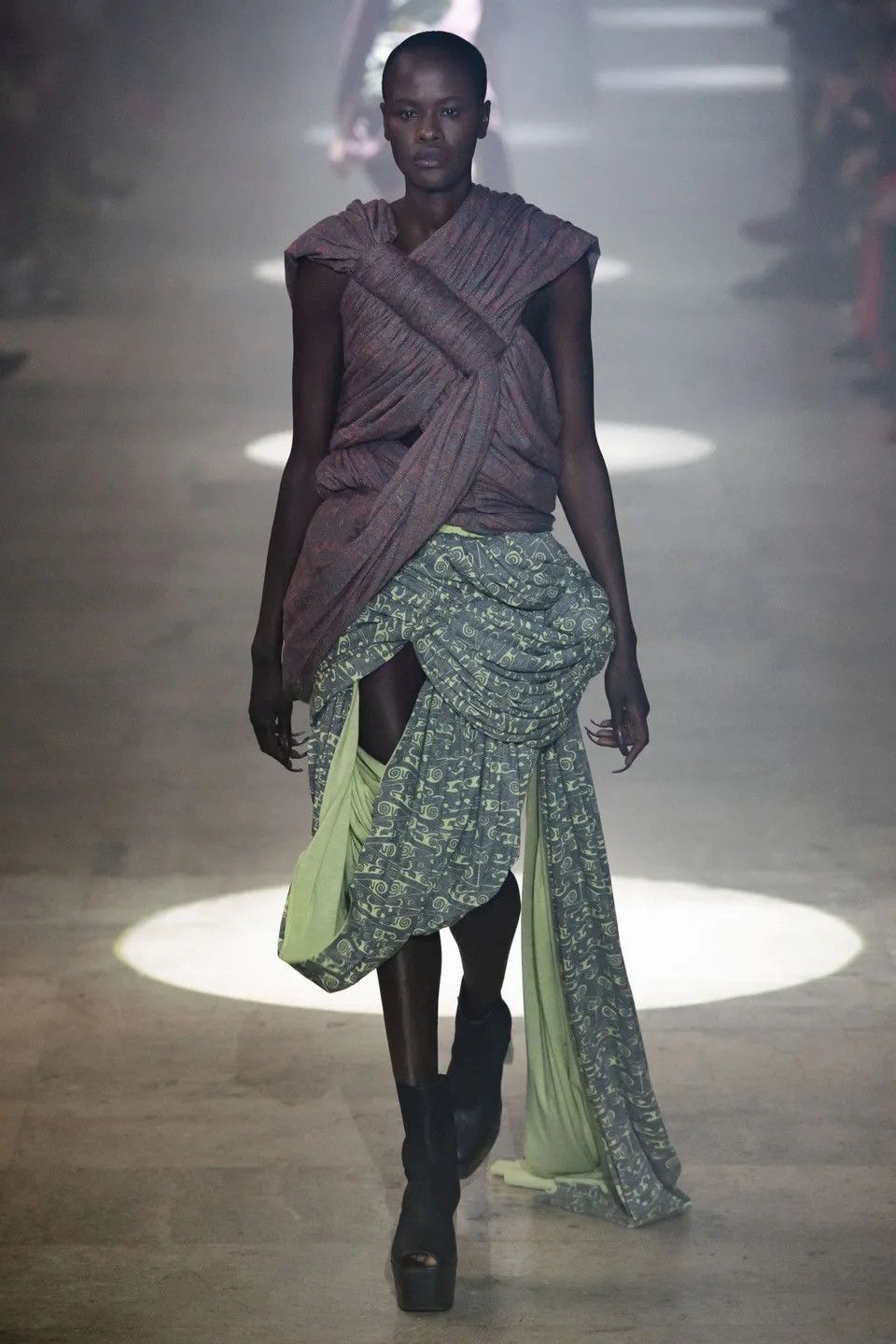 Rick Owens Draped double slit skirt EU40 Size 26" / US 2 / IT 38 - 8 Thumbnail